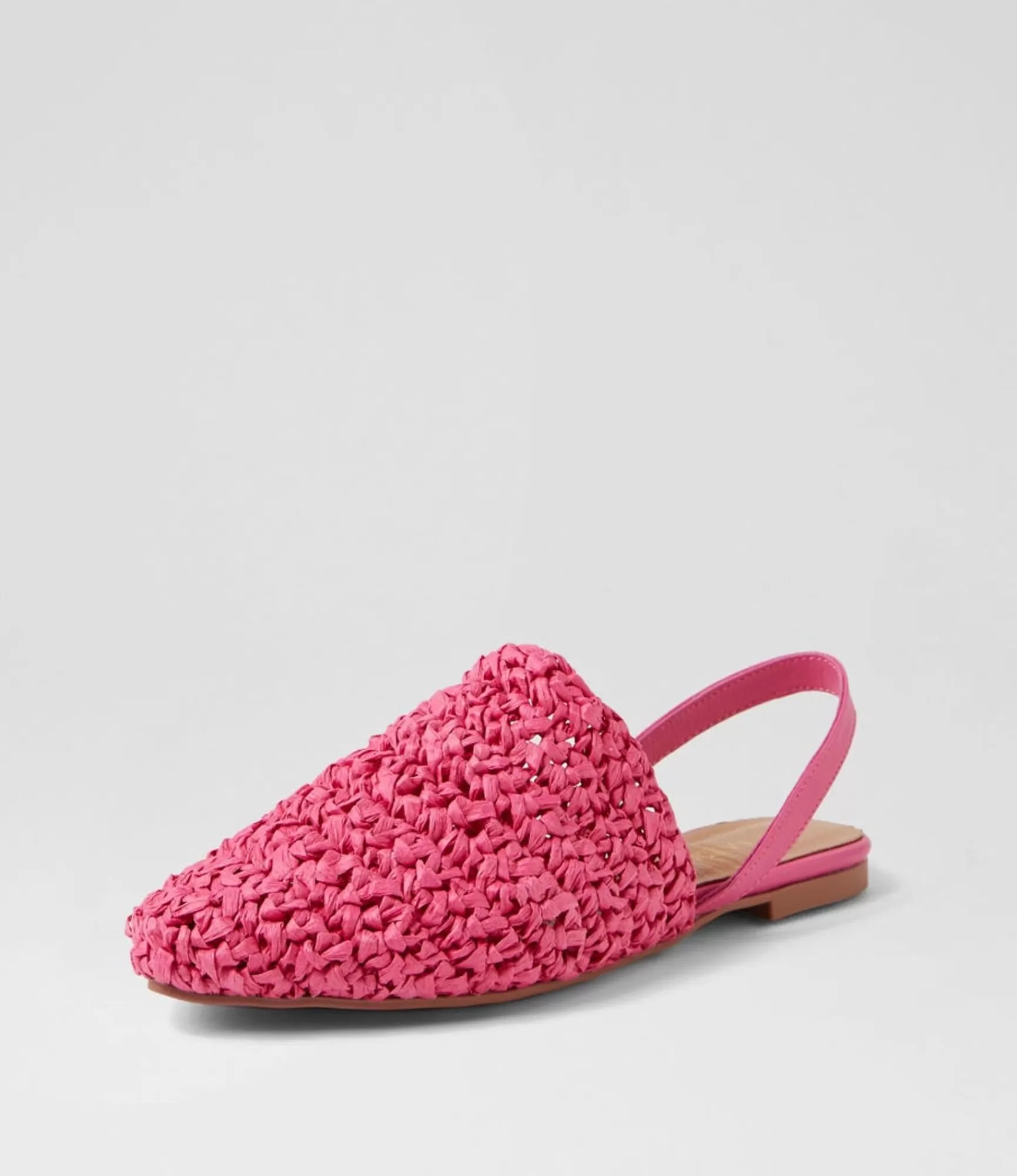 Best Midas Shoes Roye Fuchsia Weave Leather Flat Shoes