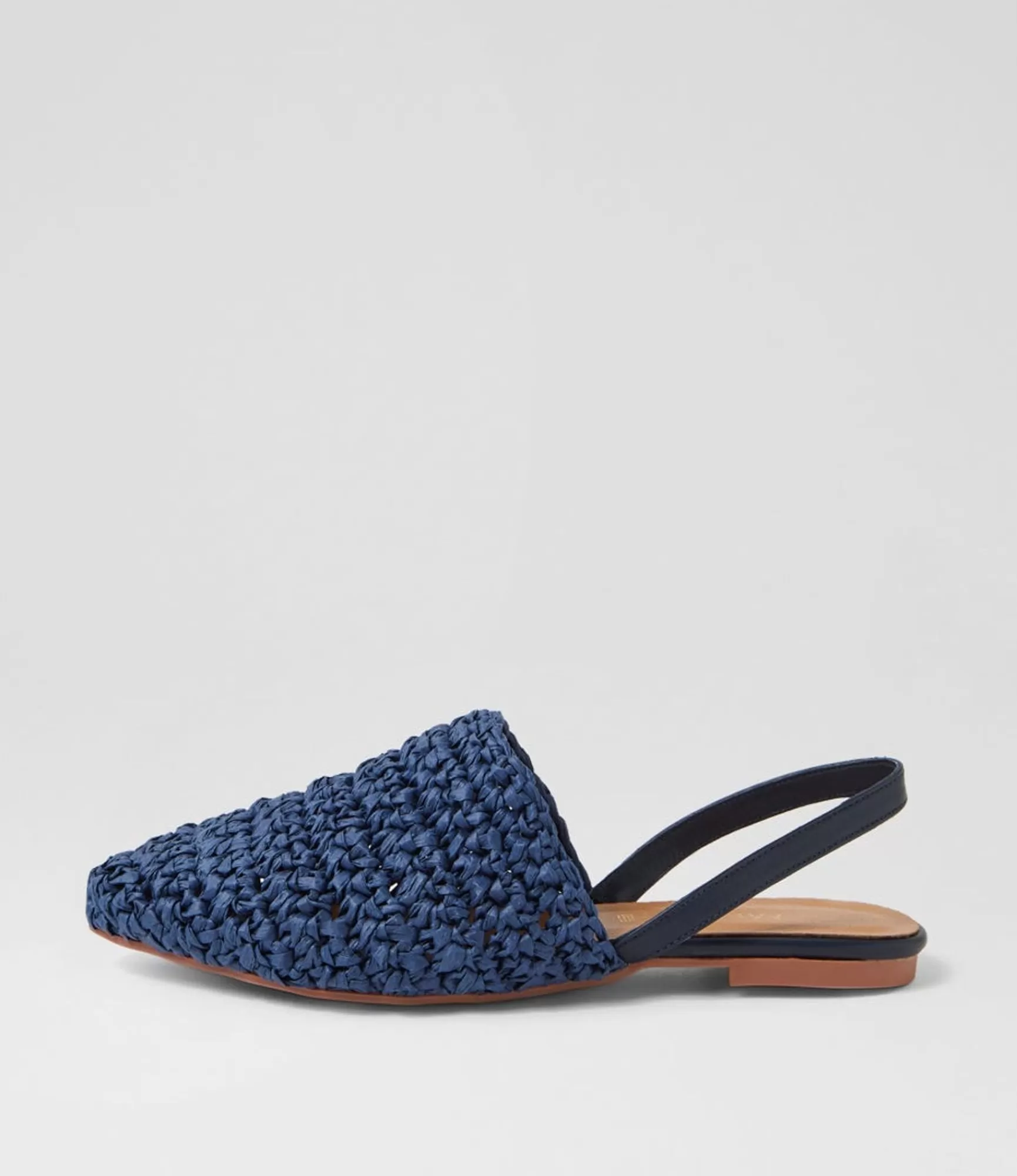Flash Sale Midas Shoes Roye Navy Weave Leather Flat Shoes