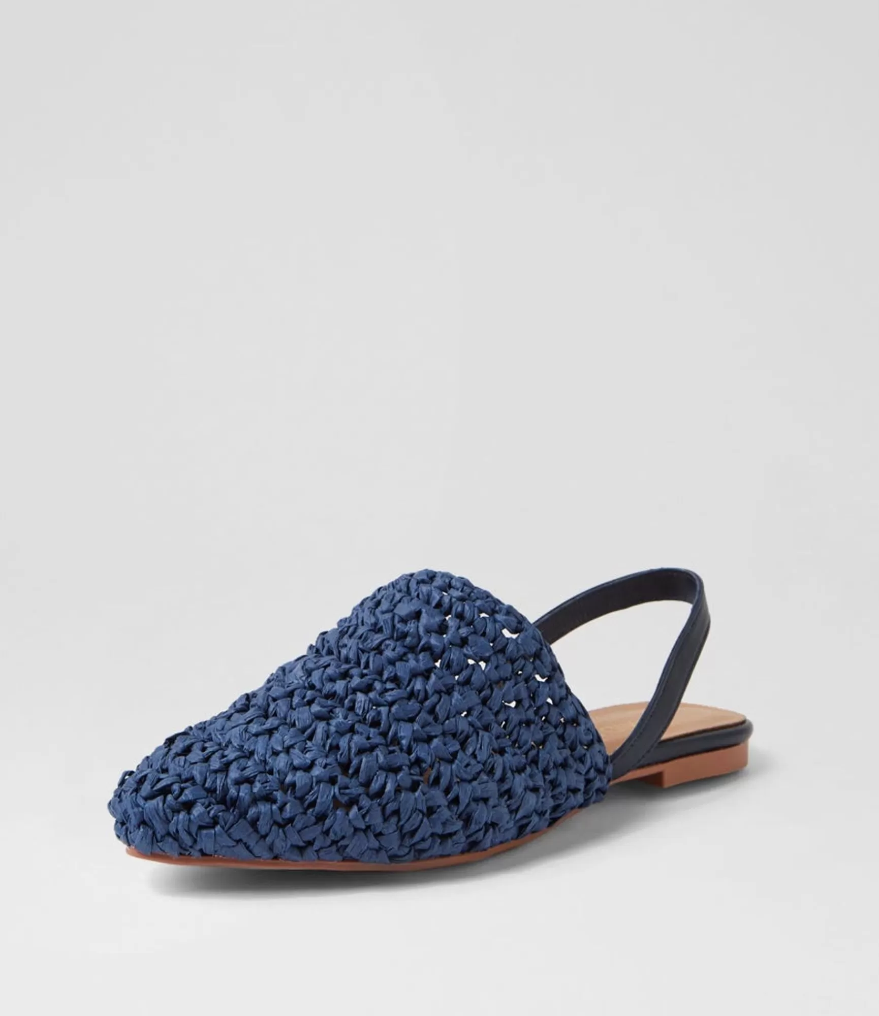 Flash Sale Midas Shoes Roye Navy Weave Leather Flat Shoes