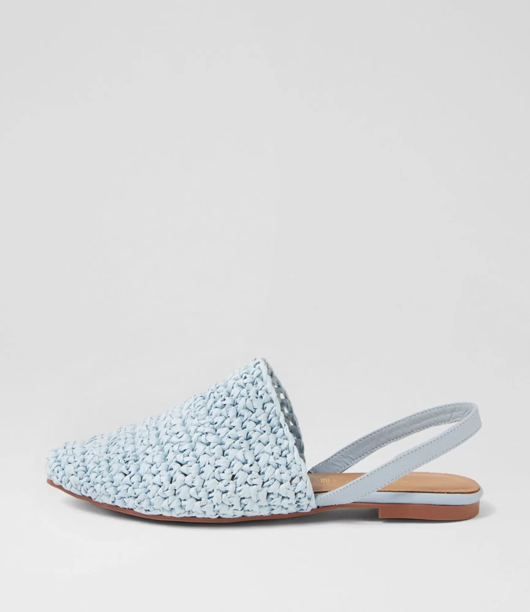 Store Midas Shoes Roye Sky Weave Leather Flat Shoes