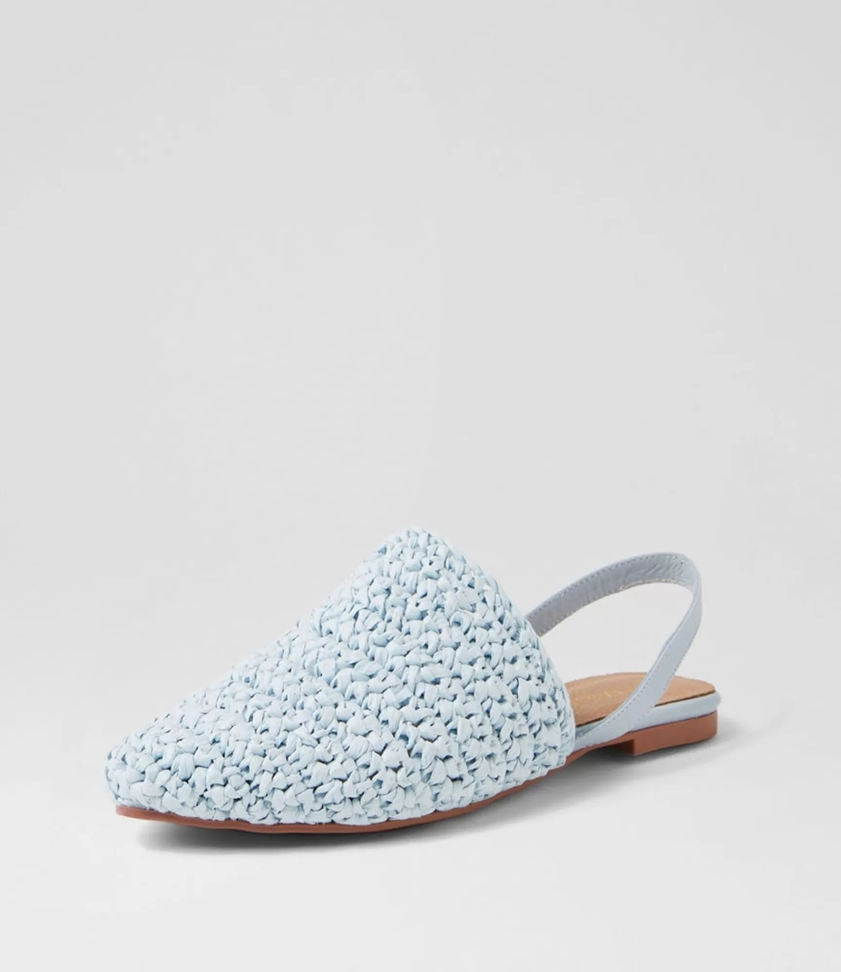 Store Midas Shoes Roye Sky Weave Leather Flat Shoes