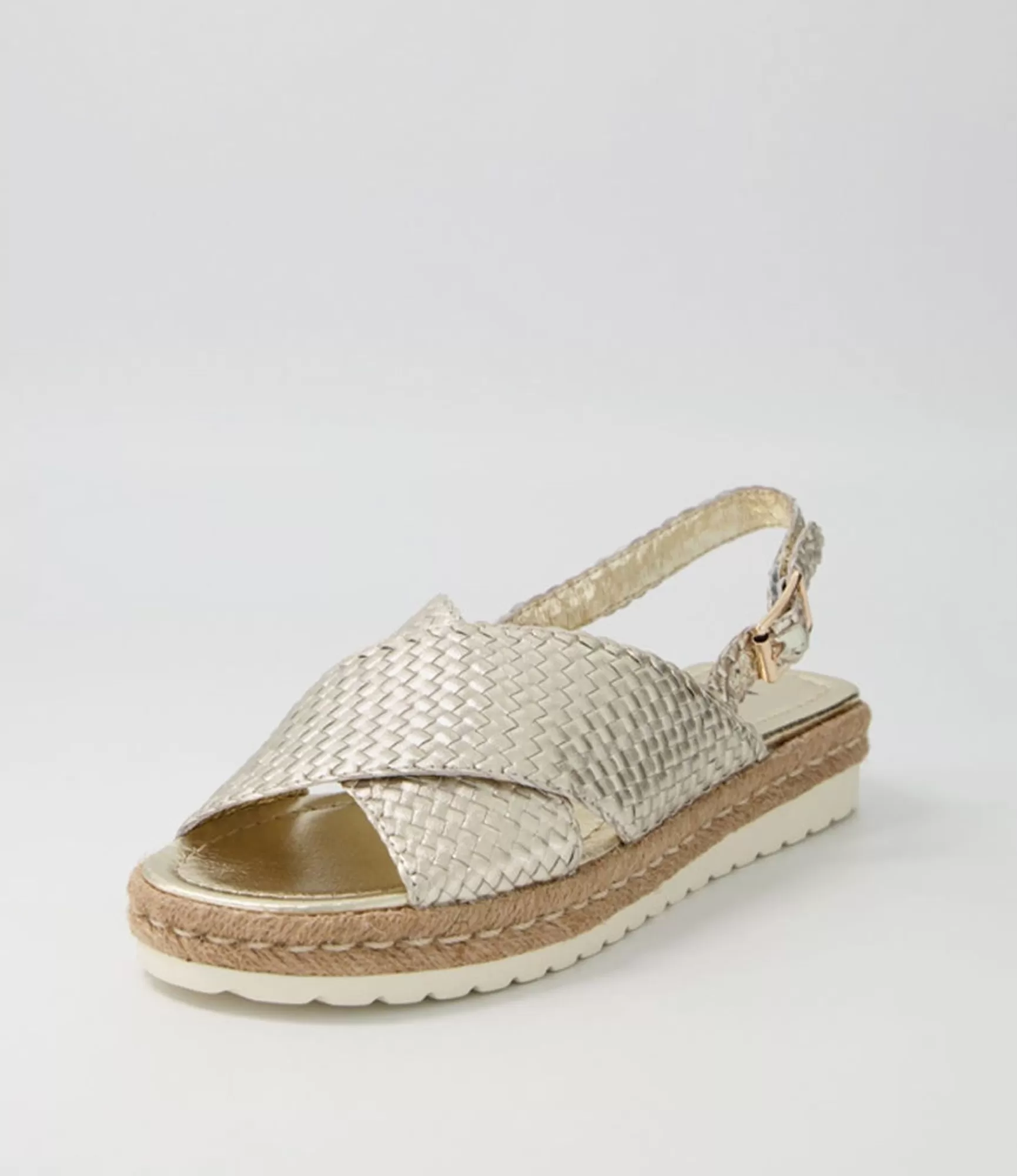 Best Midas Shoes Sabbas Platinum Weave Sandals