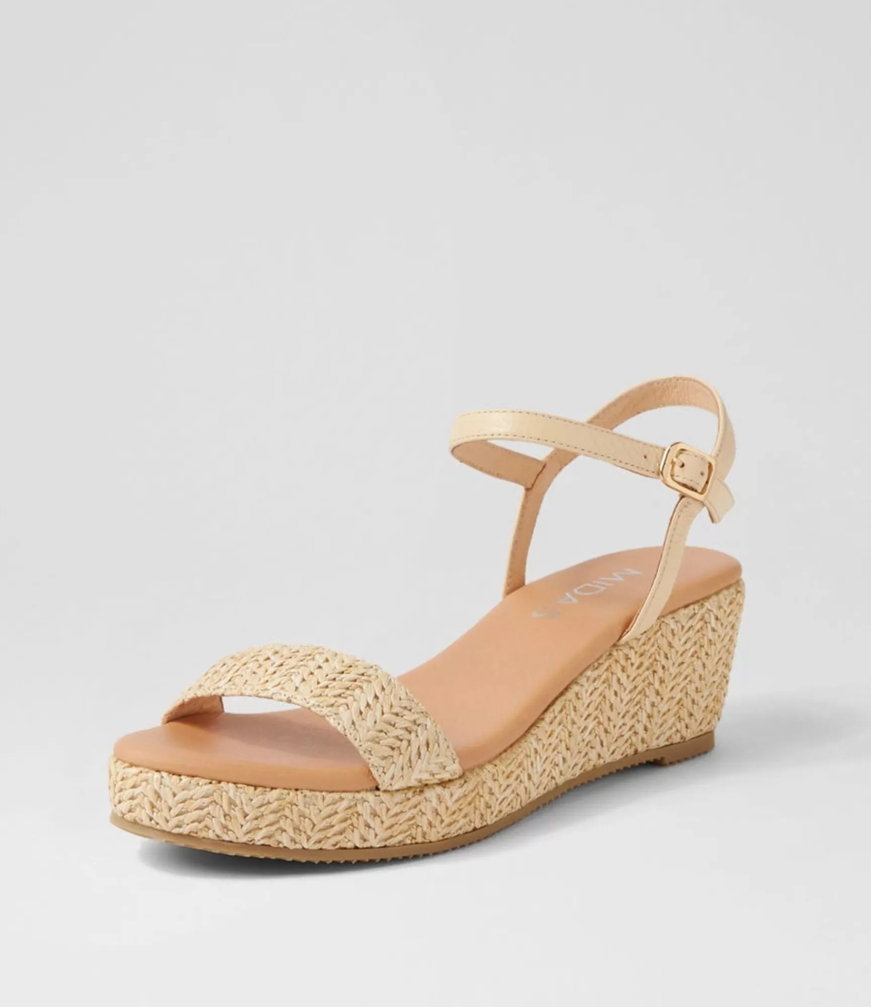 Shop Midas Shoes Sabelli Natural Synthetic Raffia Leather Espadrilles