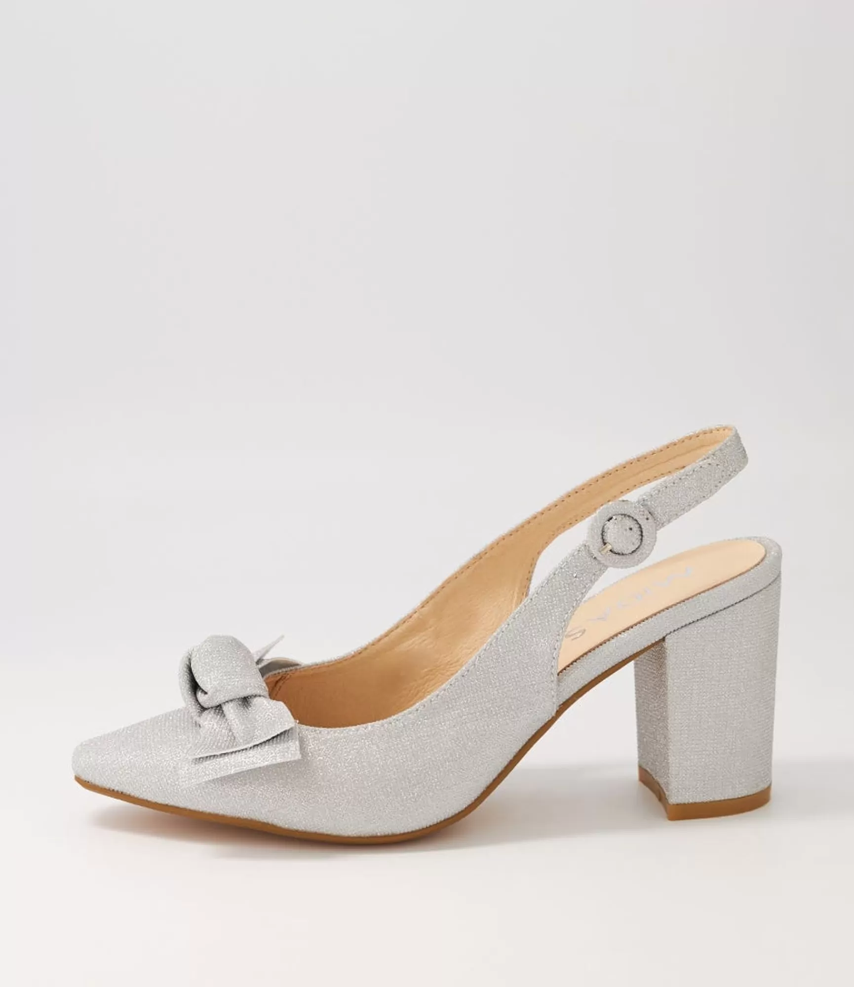 Cheap Midas Shoes Safari Silver Metallic Suede Heels
