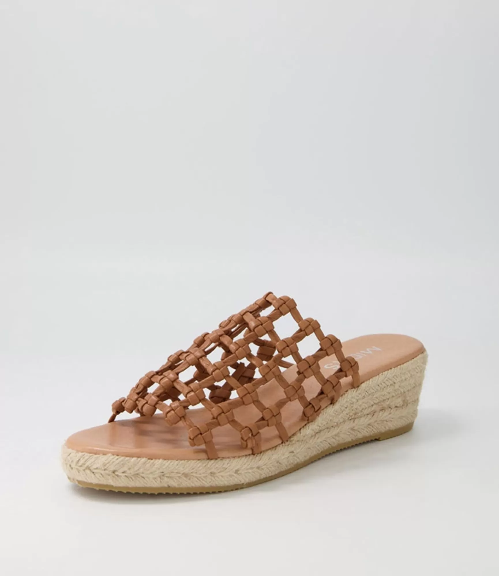 Cheap Midas Shoes Sangria Dark Tan Natural Rope Leather Espadrilles