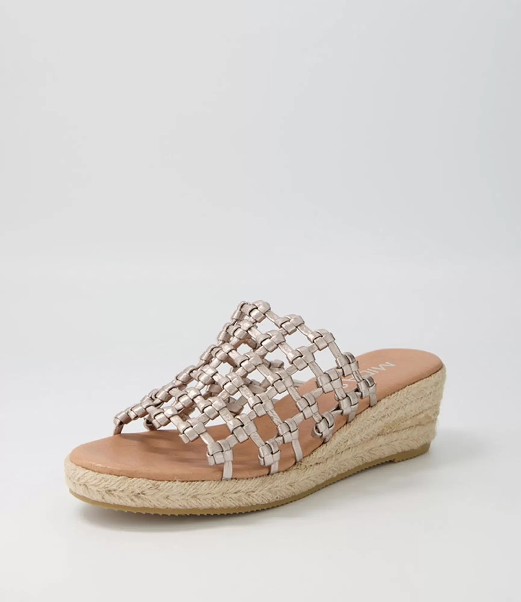 Outlet Midas Shoes Sangria Platino Natural Rope Leather Espadrilles