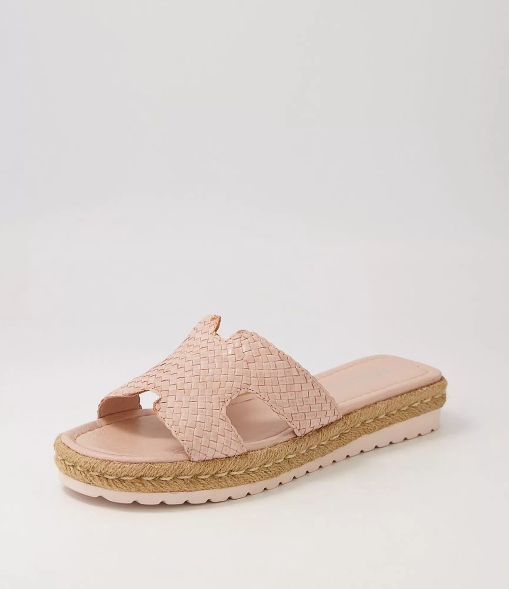 Fashion Midas Shoes Santino Pale Pink Weave Slides