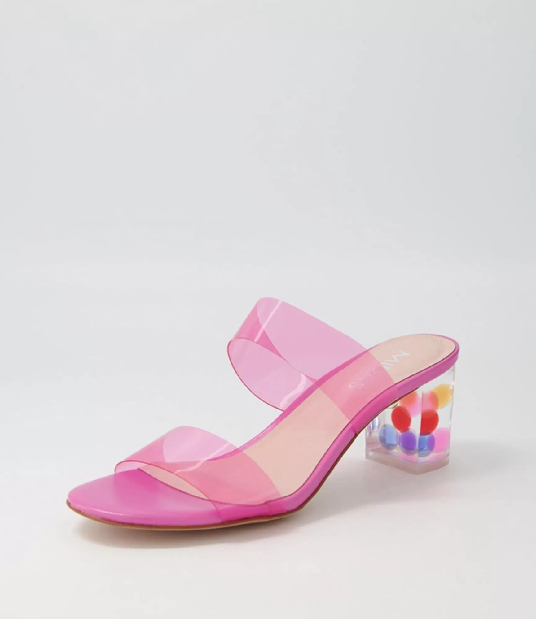 Best Midas Shoes Sarita Fuchsia Bubble Vinylite Heel Slides