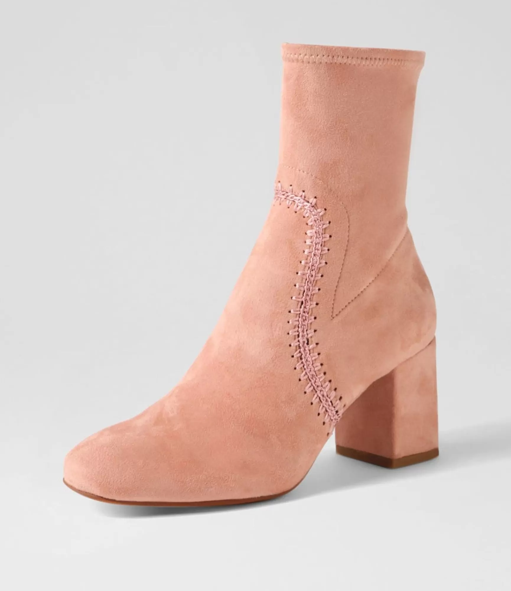 Cheap Midas Shoes Saro Blush Stretch Microsuede Ankle Boots