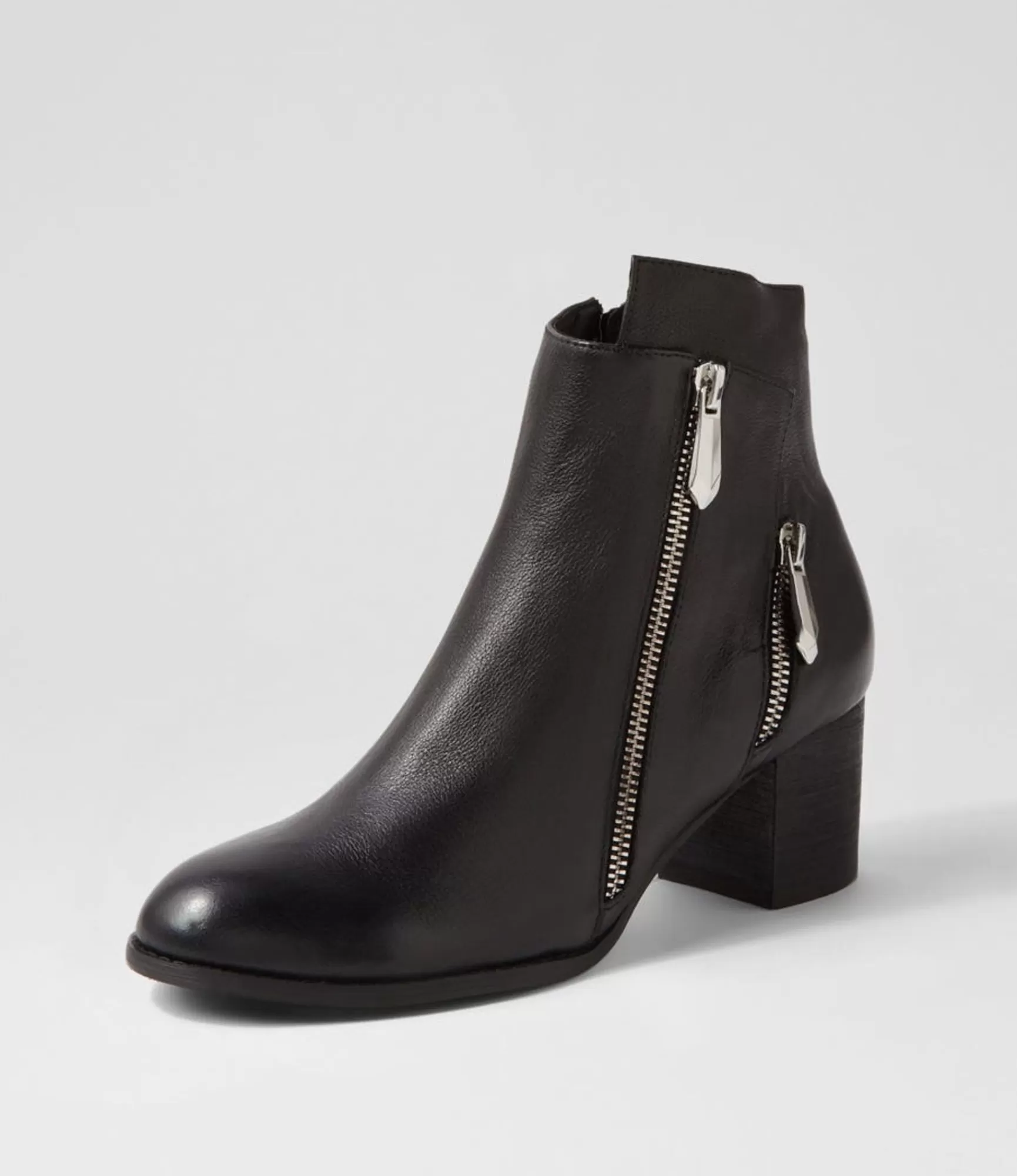 Sale Midas Shoes Silas Black Leather Ankle Boots