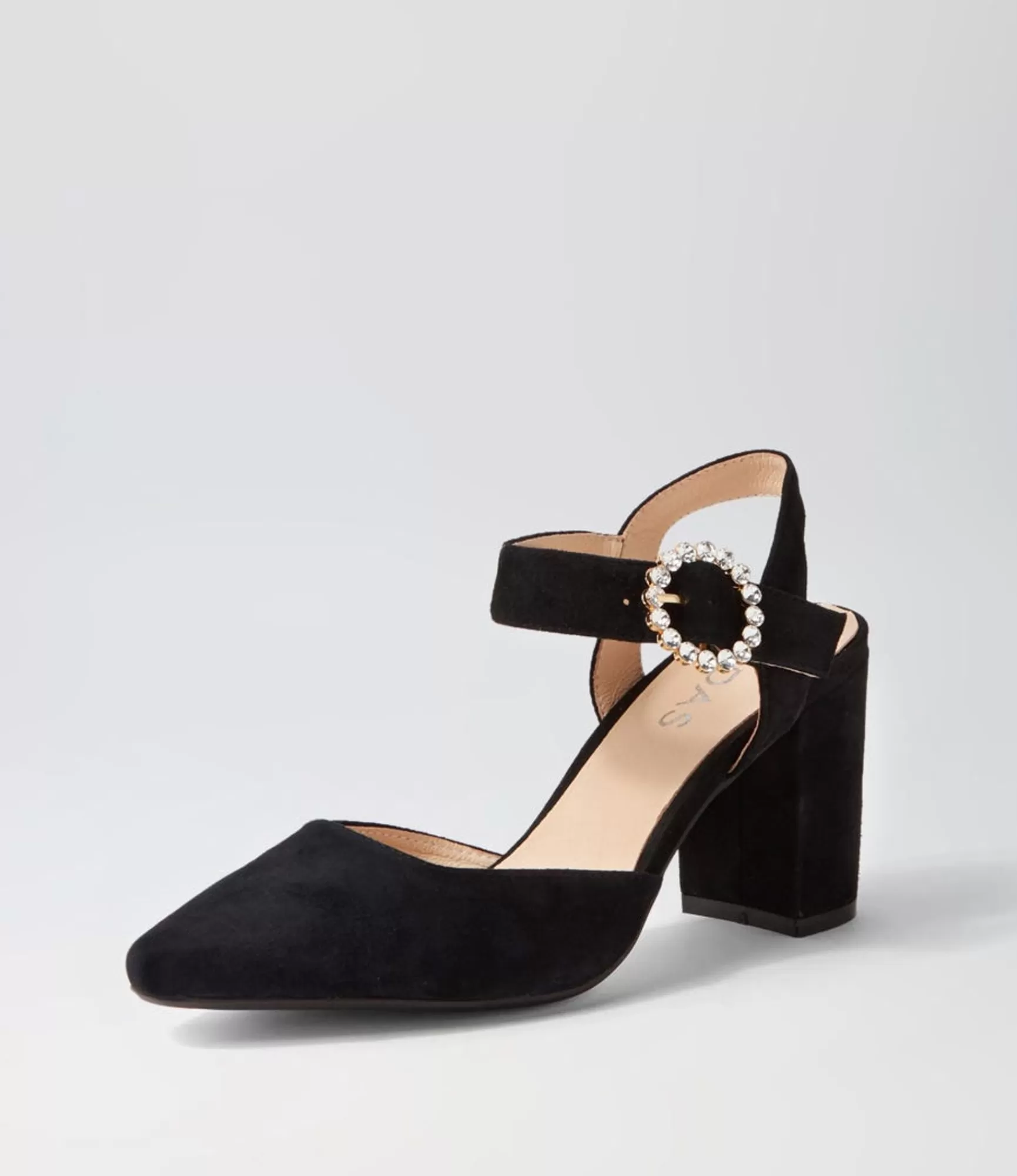 Cheap Midas Shoes Sisly Black Suede Heels