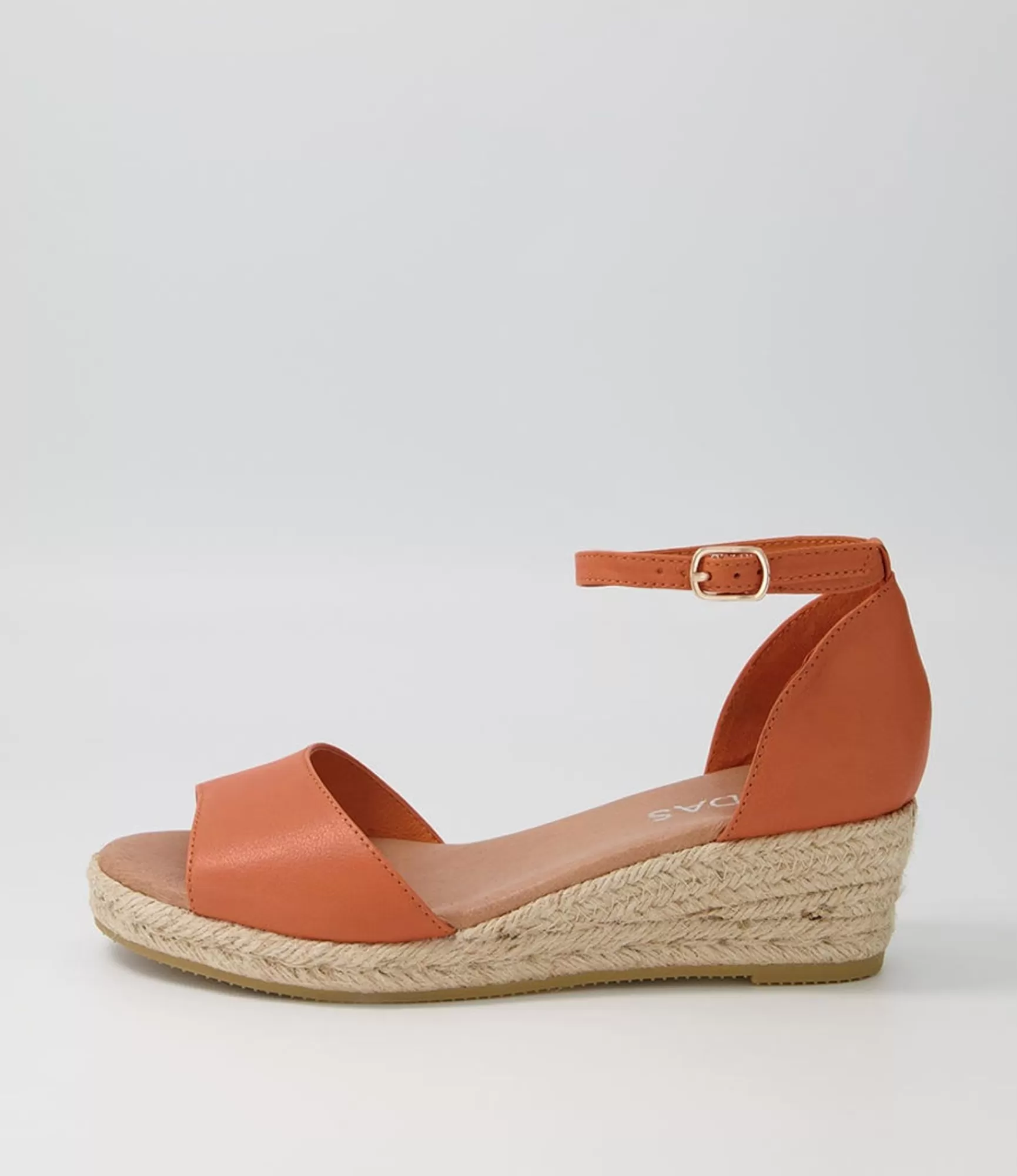 Online Midas Shoes Skippy Bright Orange Rope Leather Espadrilles
