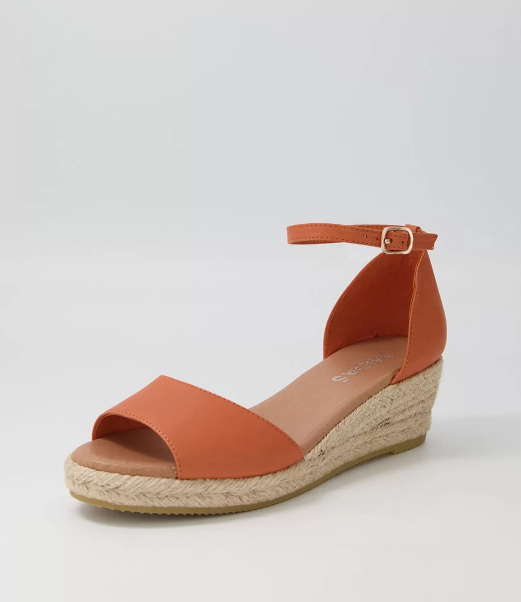 Online Midas Shoes Skippy Bright Orange Rope Leather Espadrilles