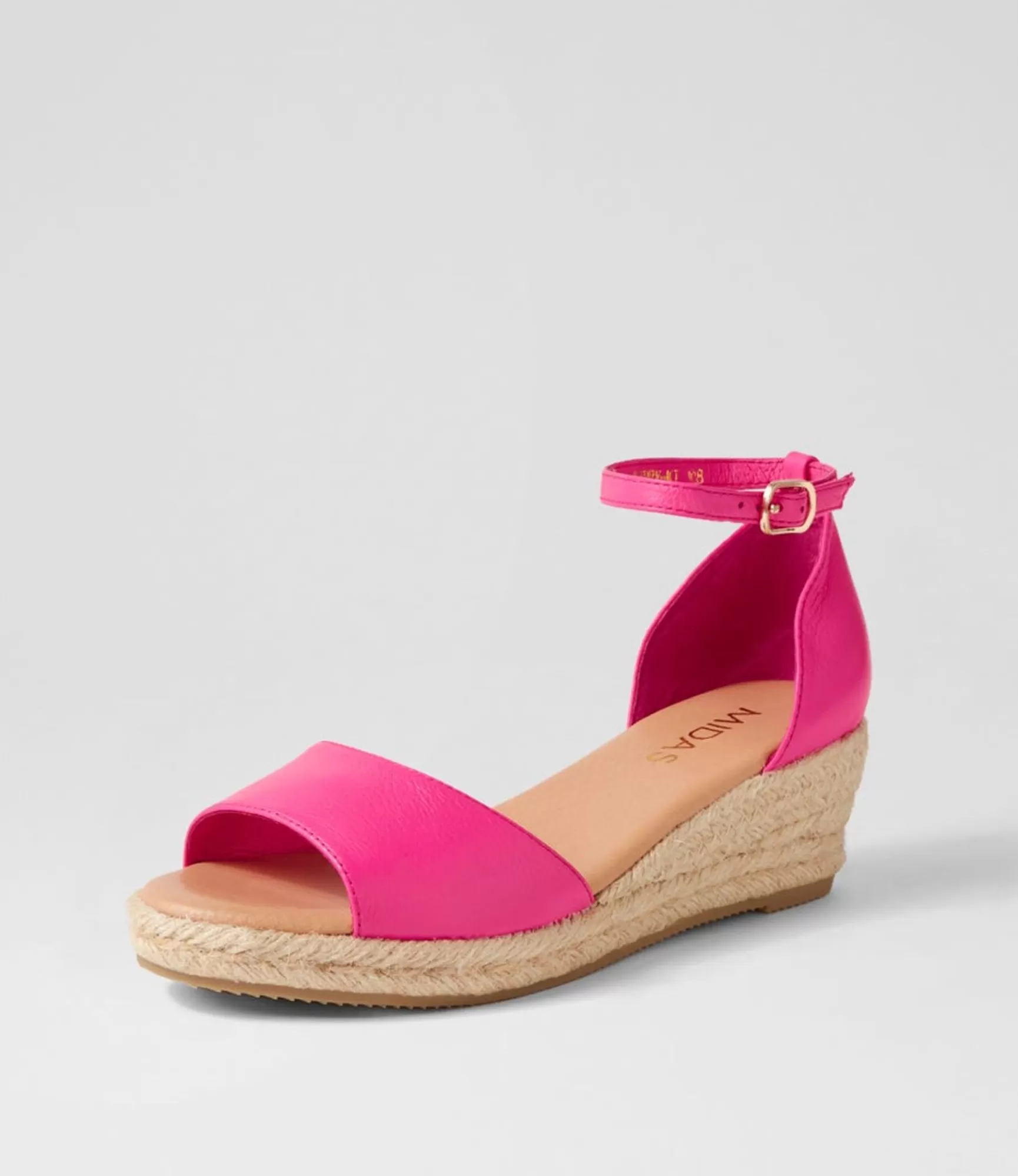 Cheap Midas Shoes Skippy Hot Pink Natural Rope Leather Sandals