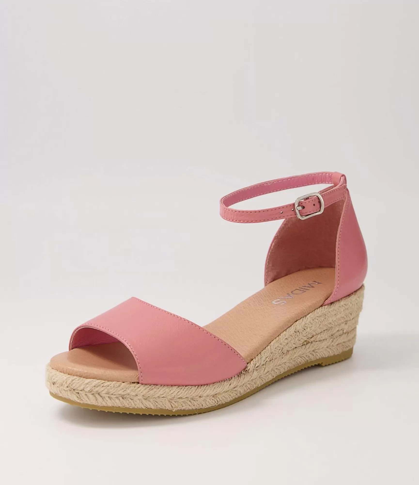 Best Sale Midas Shoes Skippy Pretty Pink Nat Rope Leather Sandals
