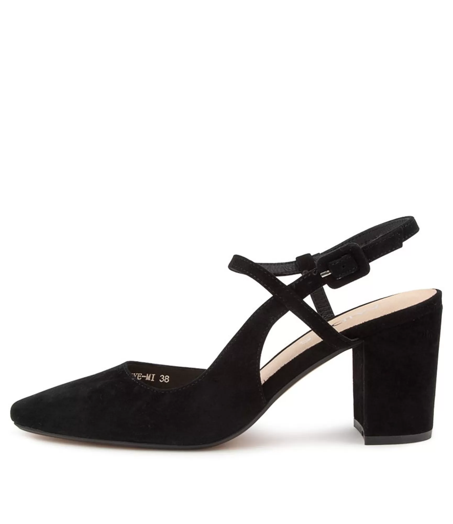 New Midas Shoes Skye Black Suede Heels