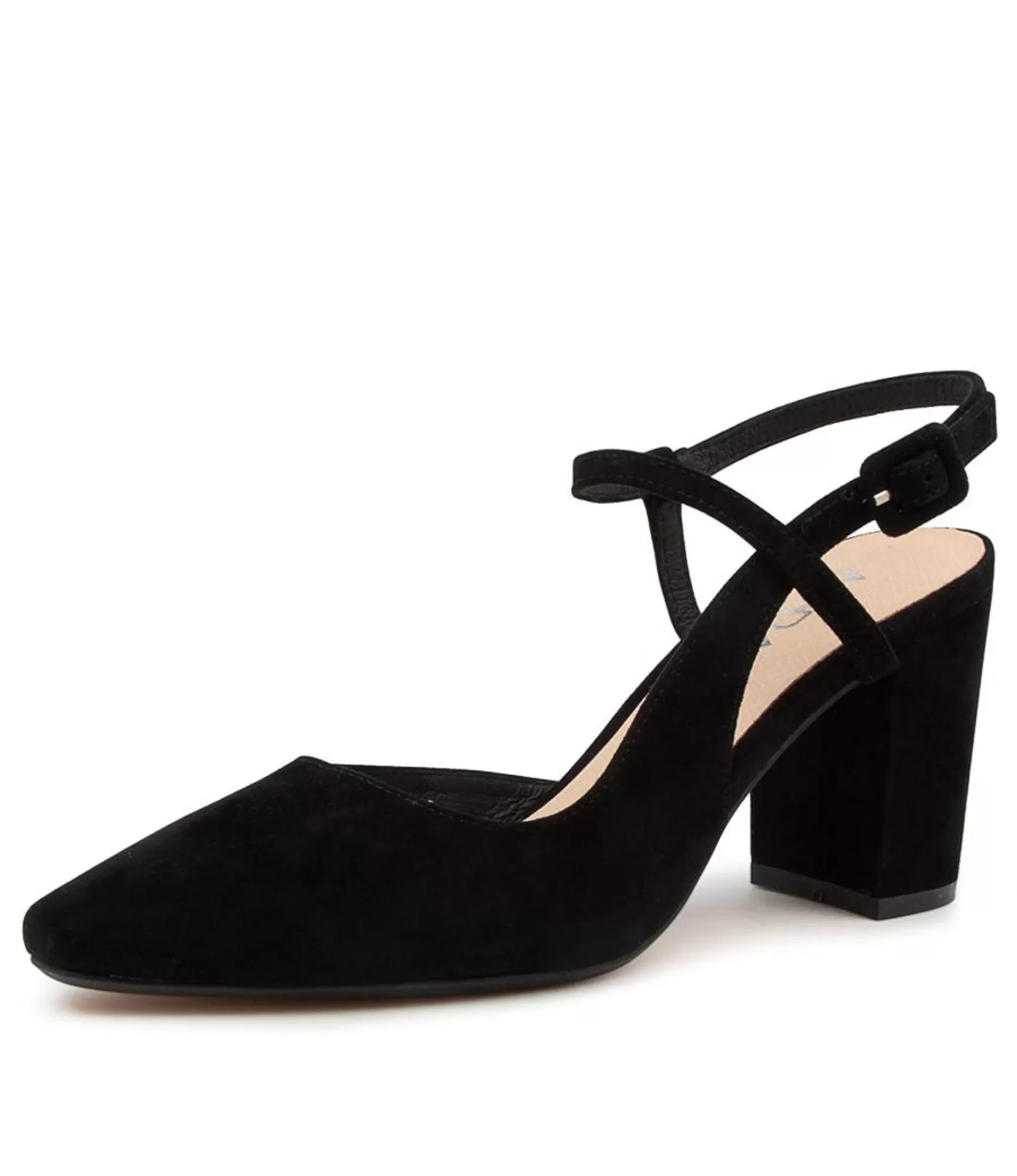New Midas Shoes Skye Black Suede Heels