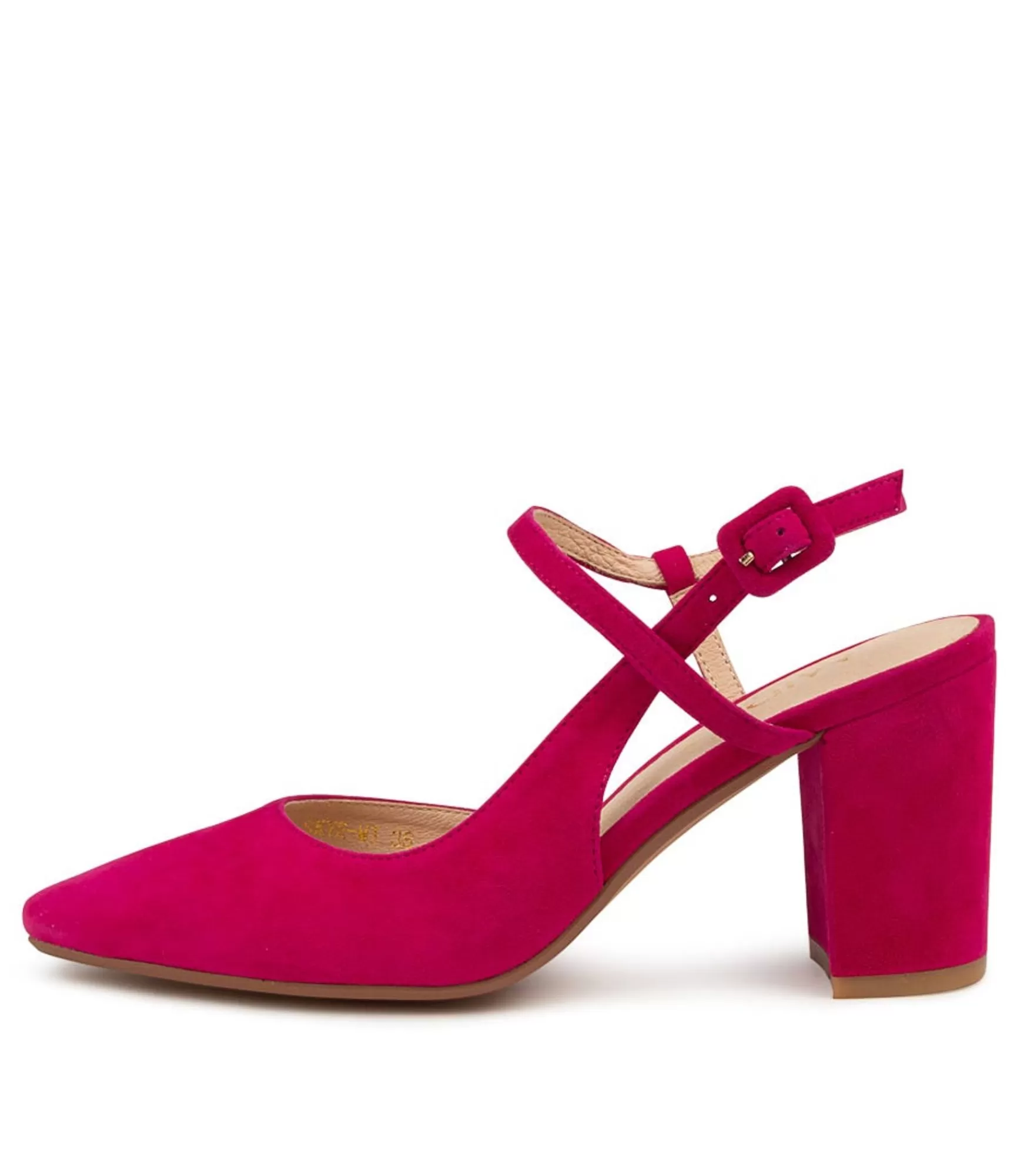 Best Midas Shoes Skye Fuchsia Suede Heels