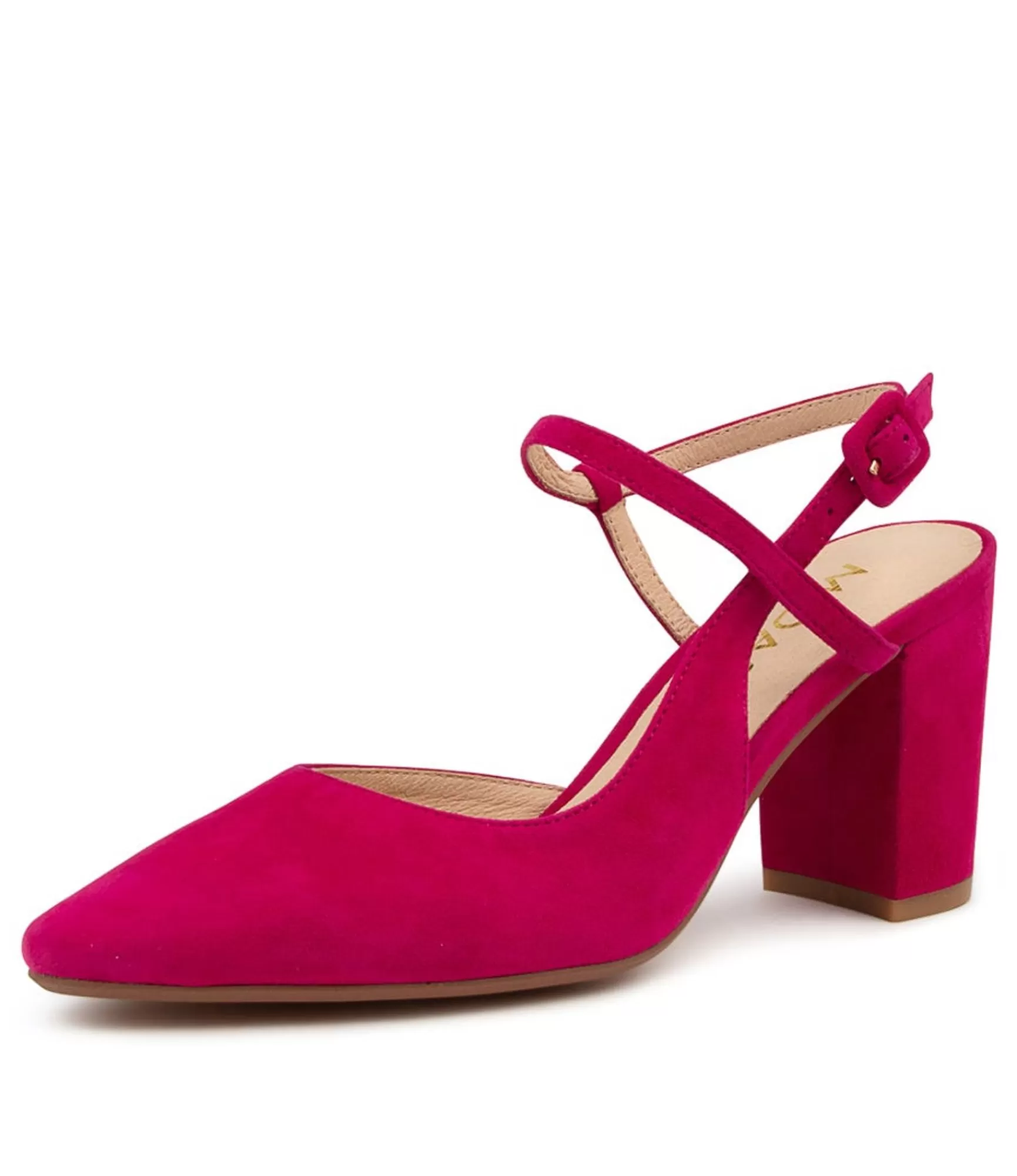Best Midas Shoes Skye Fuchsia Suede Heels