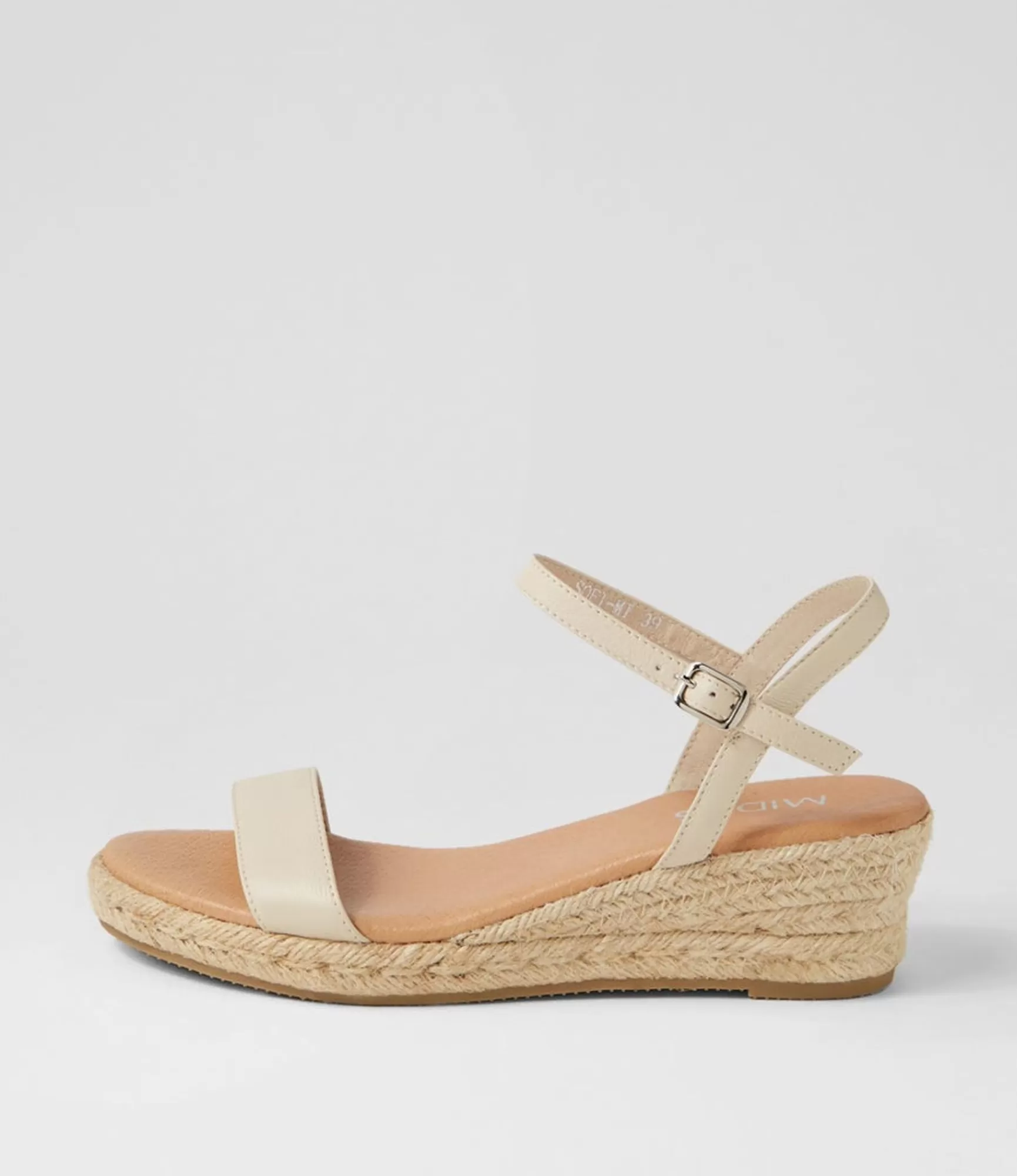 Outlet Midas Shoes Sofi Milk Leather Espadrilles