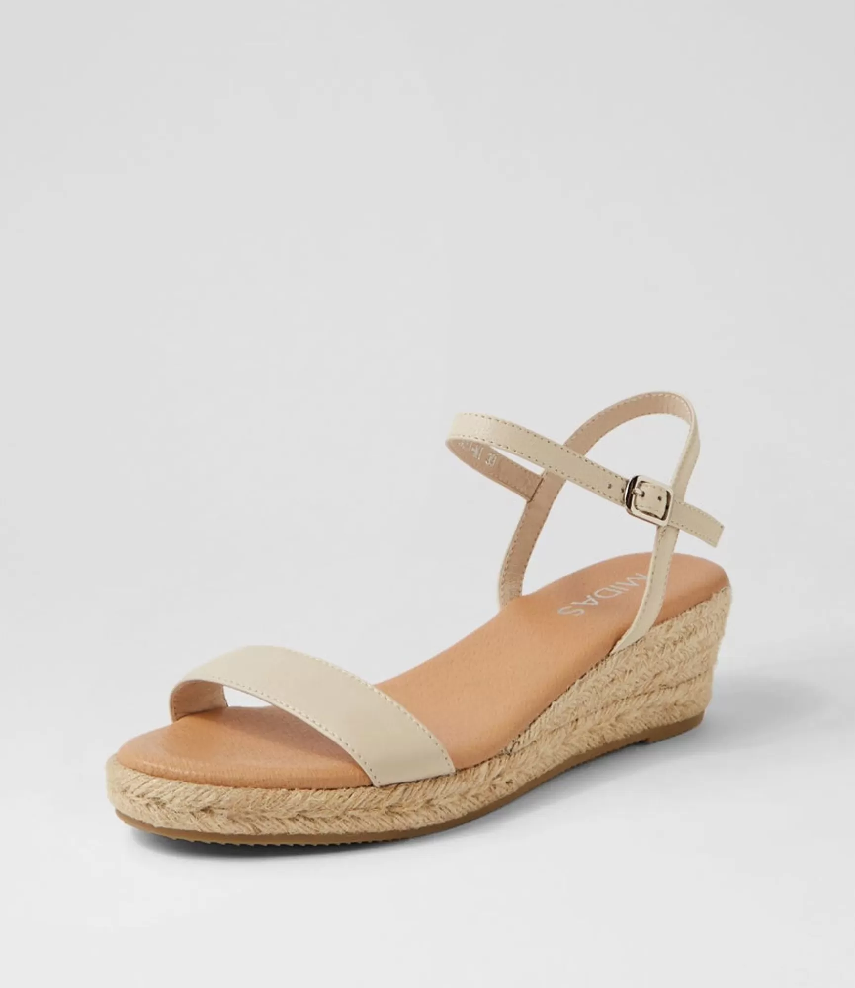 Outlet Midas Shoes Sofi Milk Leather Espadrilles
