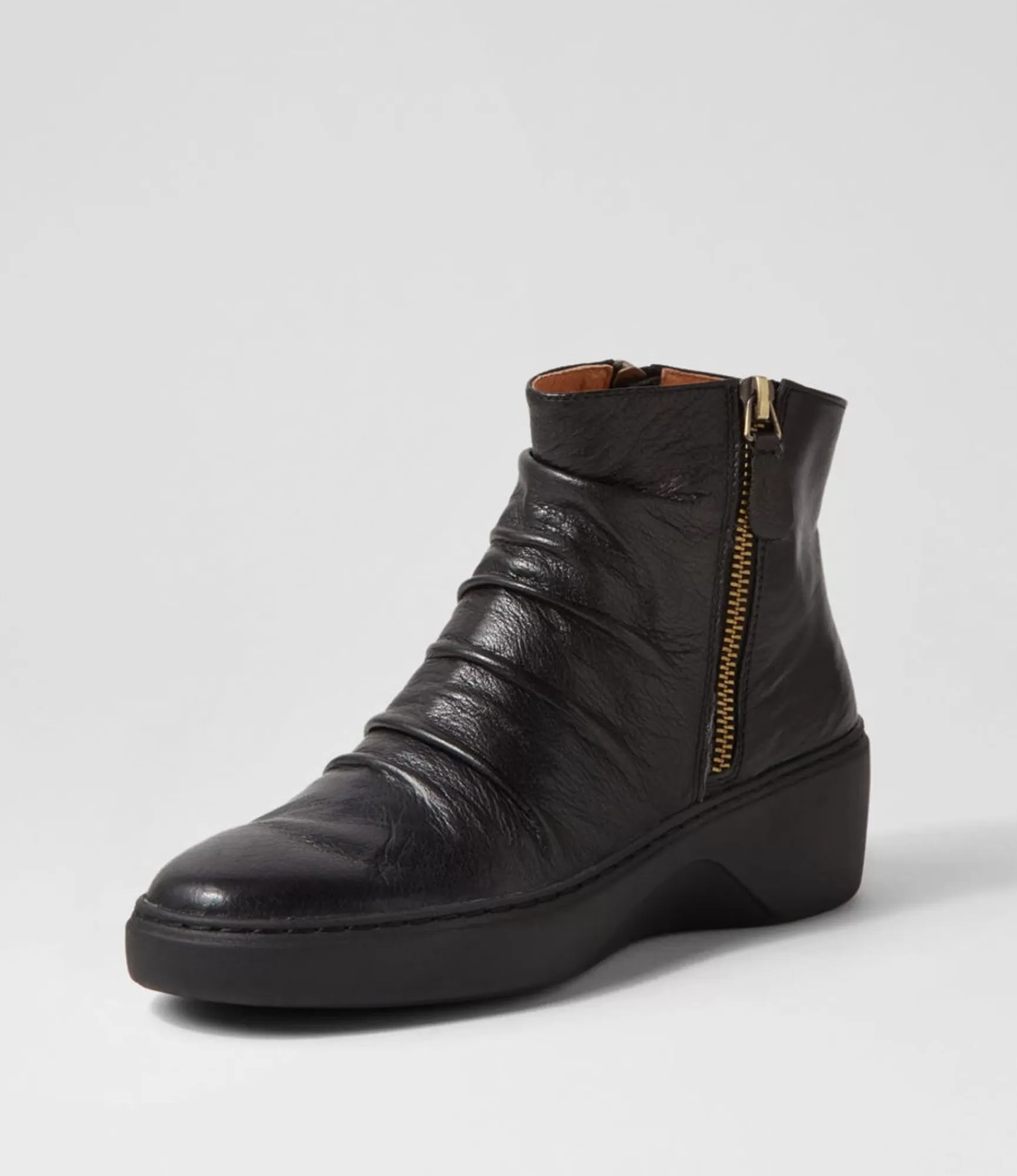 Shop Midas Shoes Soul Black Leather Ankle Boots