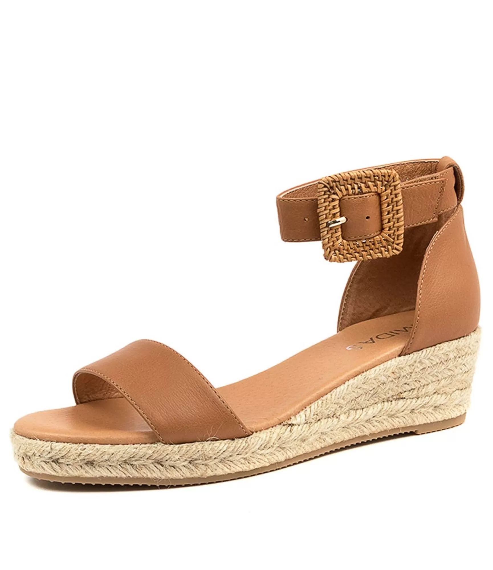 Fashion Midas Shoes Sprung Dk Tan Leather