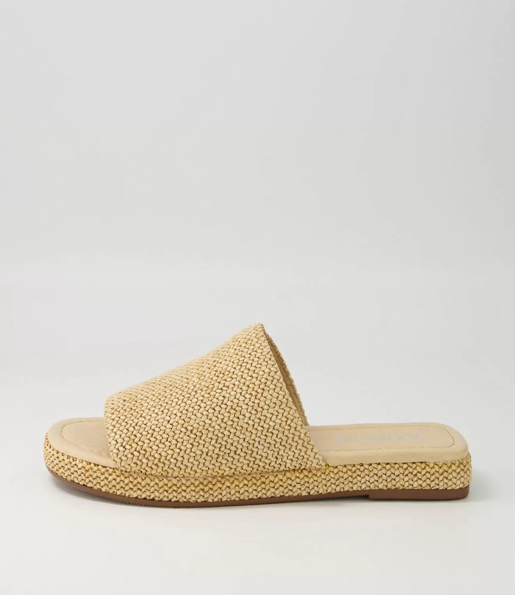 Discount Midas Shoes Stance Caramel Woven Syn Raffia Slides