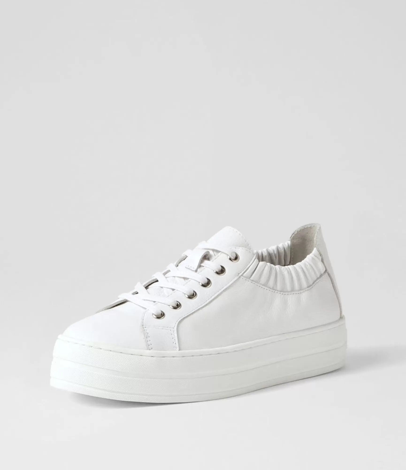 Flash Sale Midas Shoes Sully White Leather Sneakers