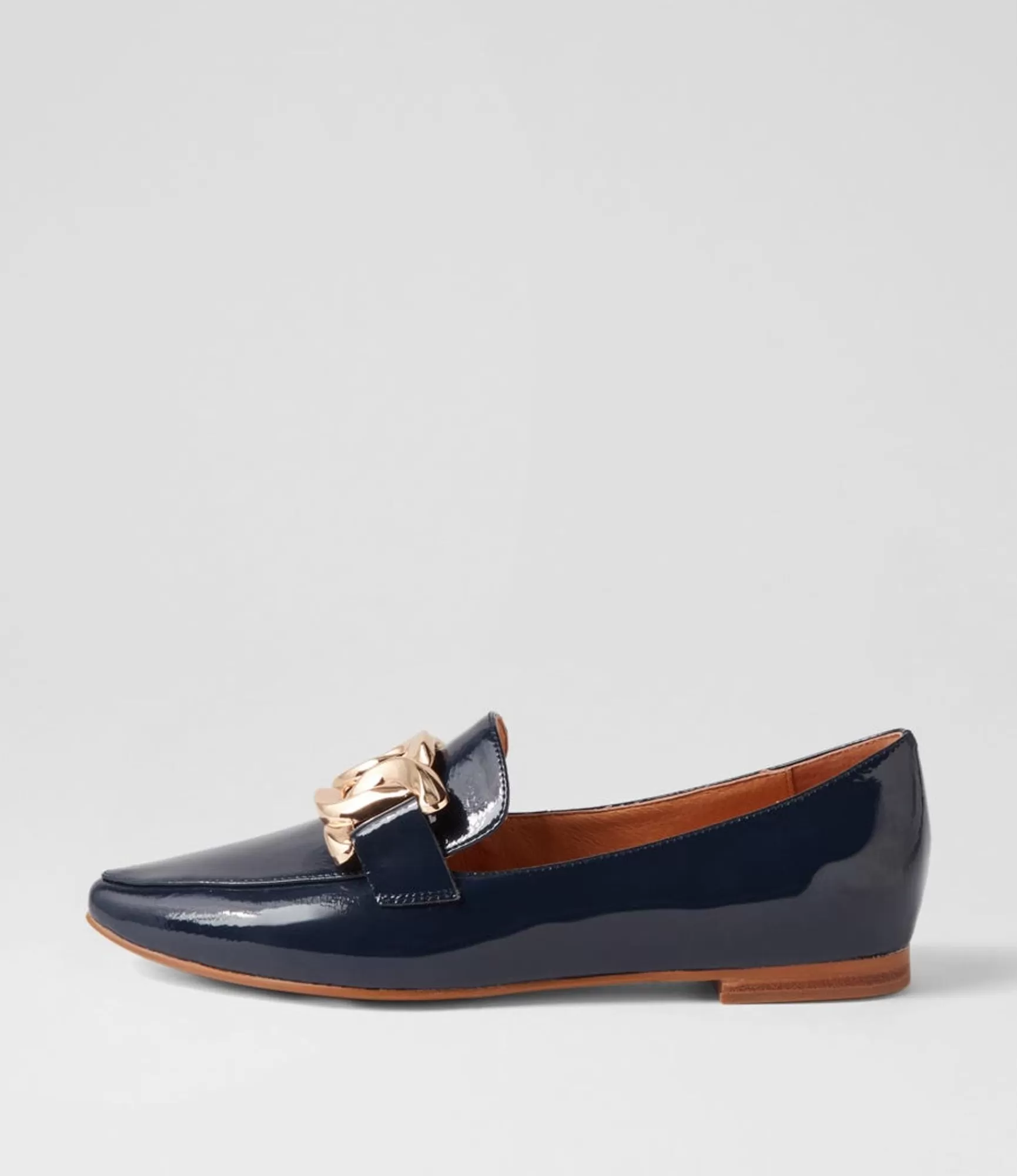 Store Midas Shoes Symona Navy Patent Leather Loafers