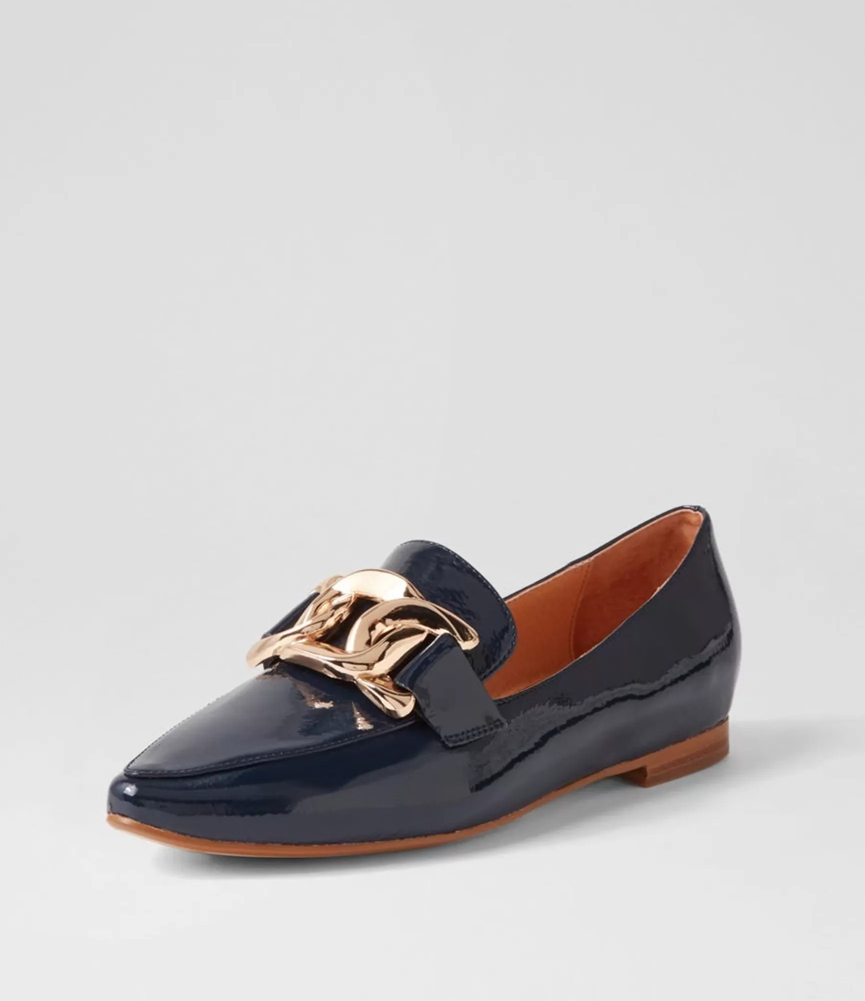 Store Midas Shoes Symona Navy Patent Leather Loafers