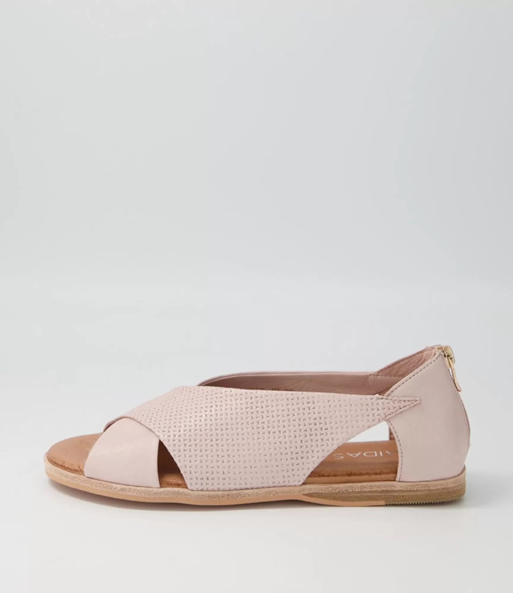 Best Sale Midas Shoes Tati Dusty Pink Print Leather Slides