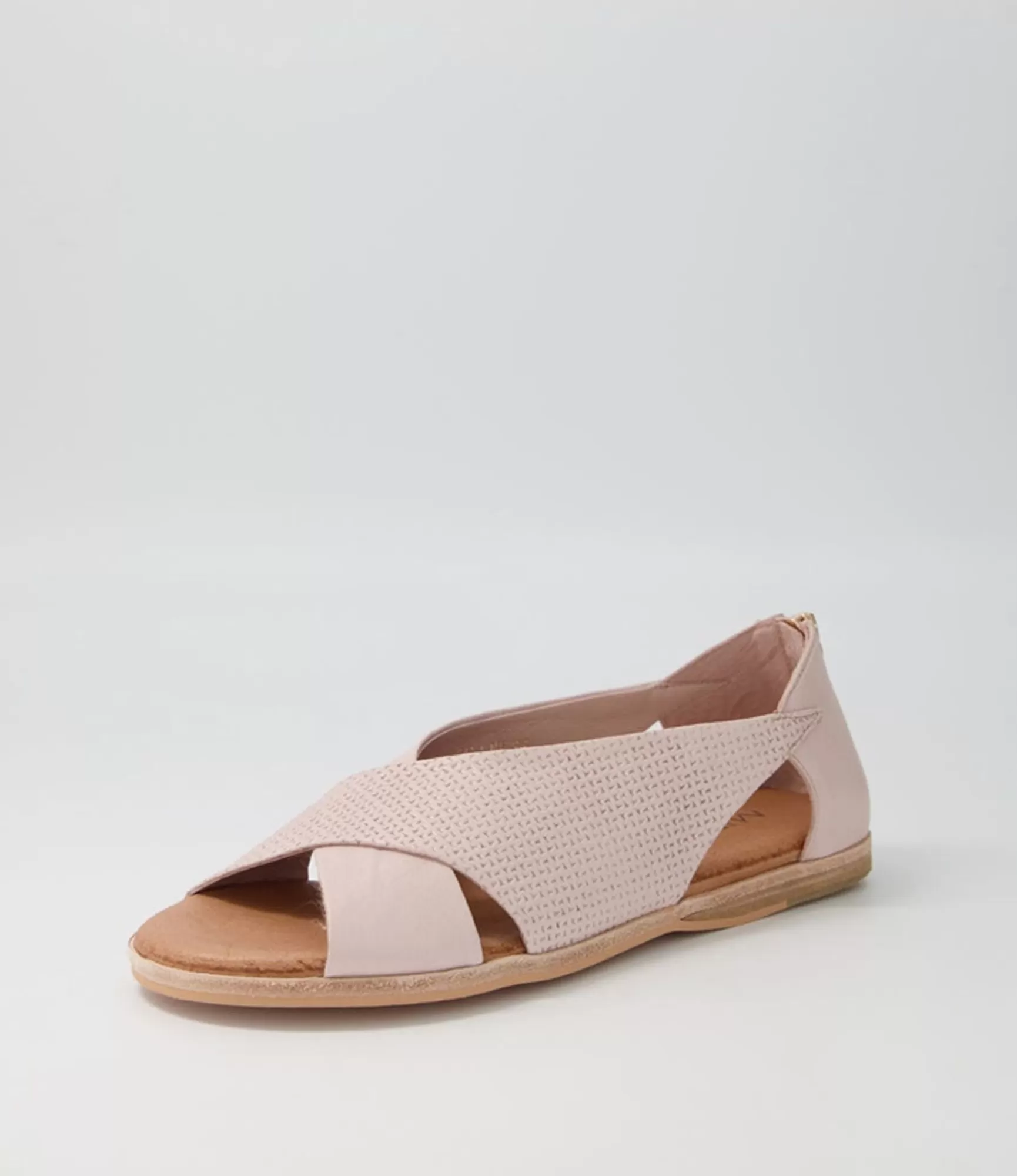 Best Sale Midas Shoes Tati Dusty Pink Print Leather Slides