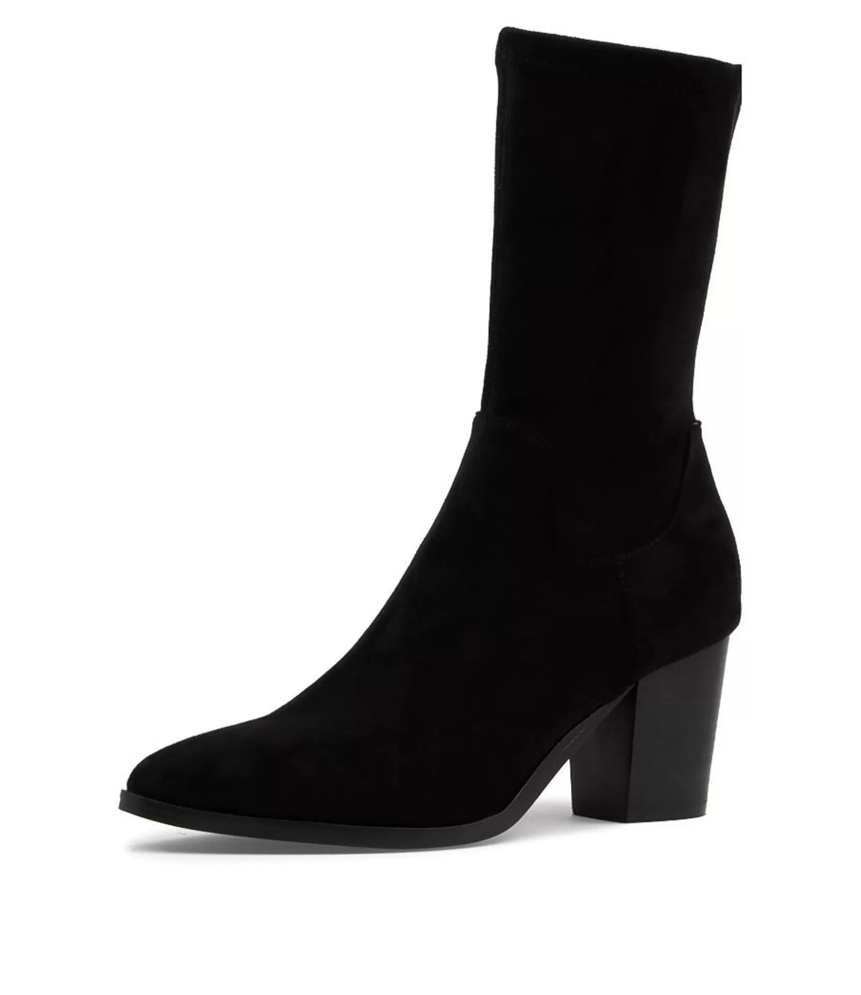 Cheap Midas Shoes Tayden Black Microsuede Calf Boots