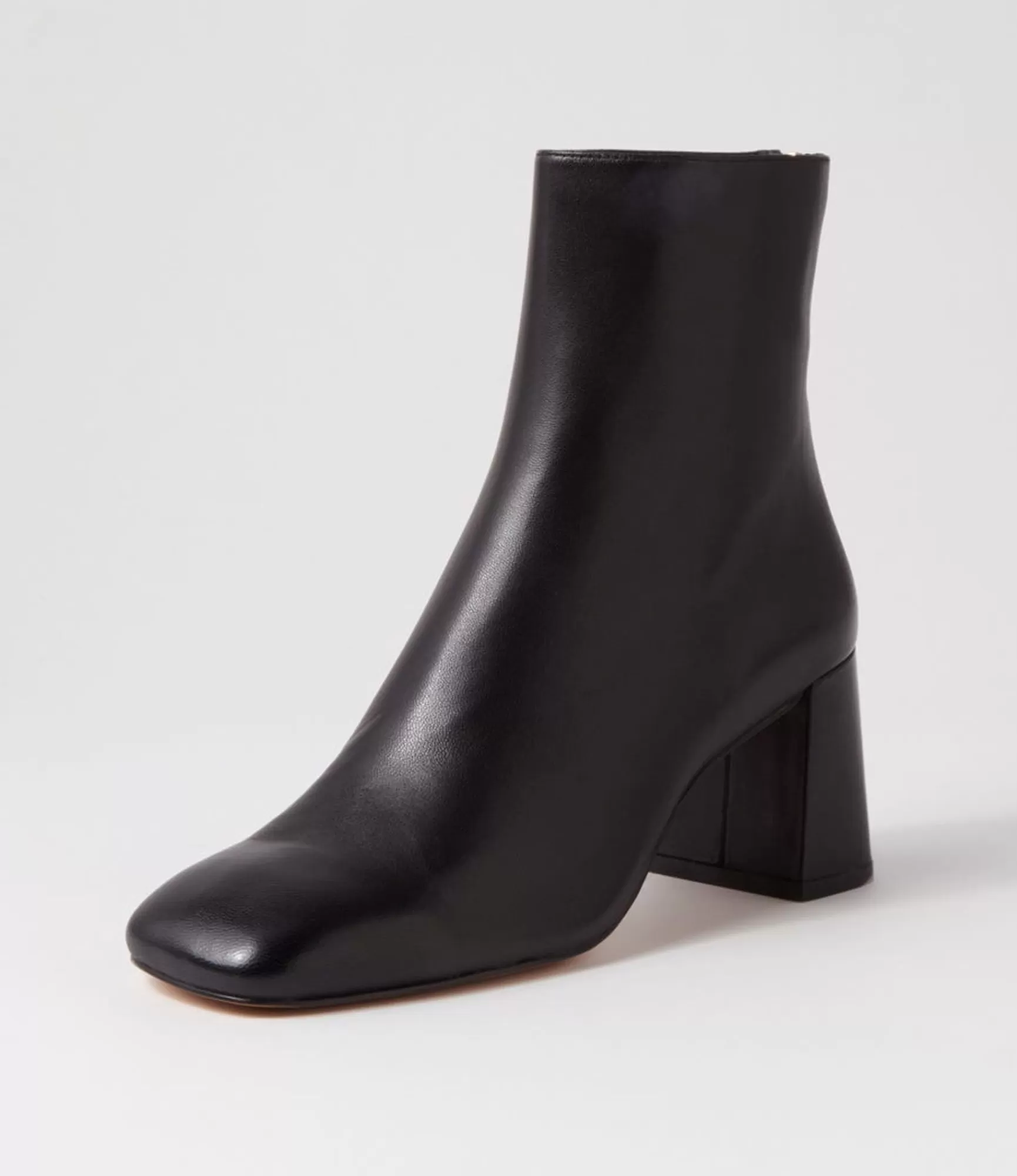 New Midas Shoes Telms Black Leather Ankle Boots