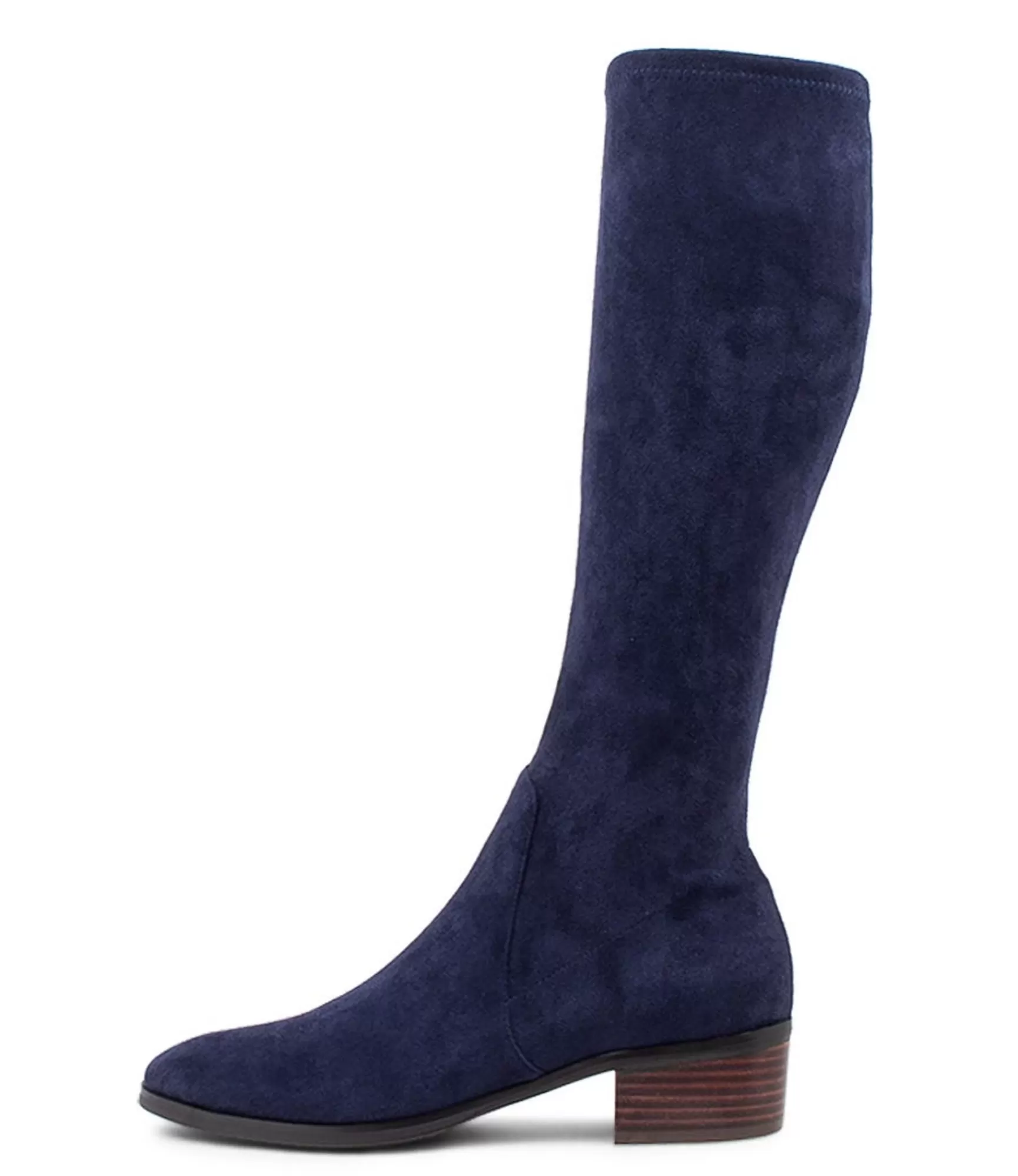 Shop Midas Shoes Tenley Navy Stretch Microsuede Knee High Boots