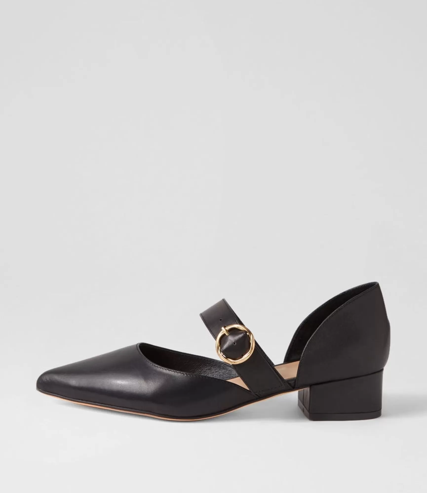 Cheap Midas Shoes Thedee Black Leather Mary Jane Heels