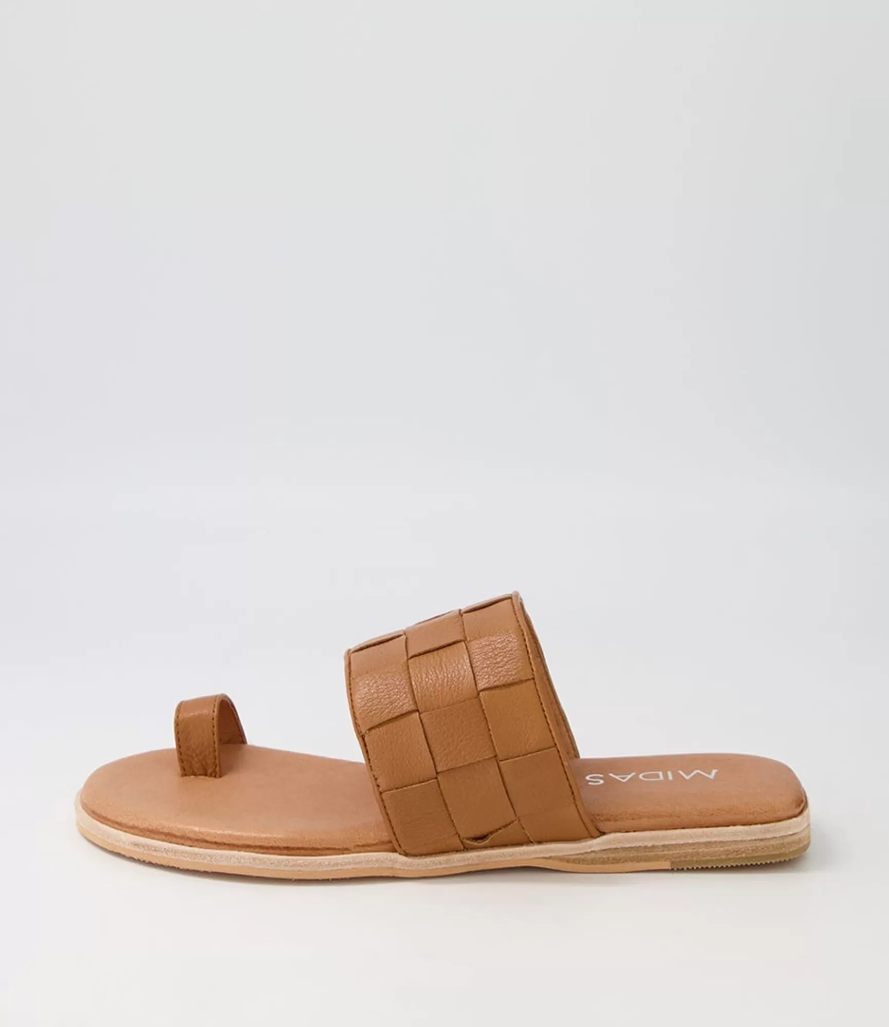 Sale Midas Shoes Tianna Tan Leather Slides