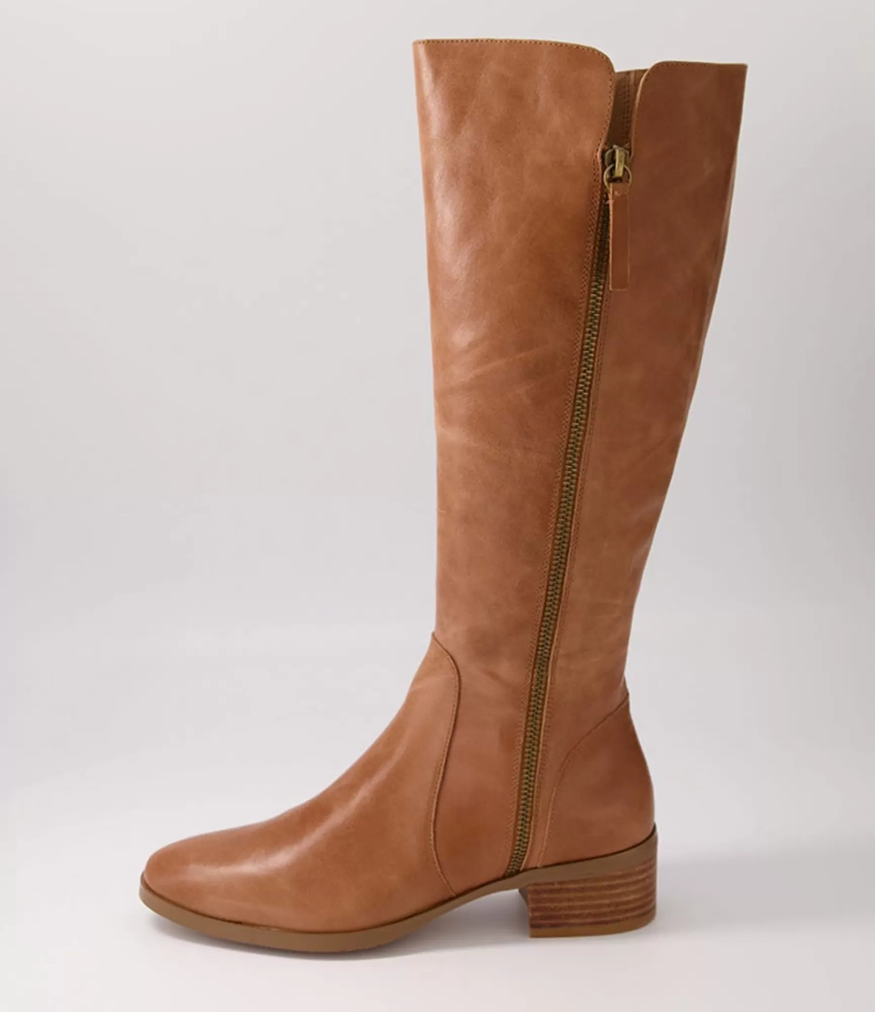 Best Sale Midas Shoes Tieny Dark Tan Leather Knee High Boots
