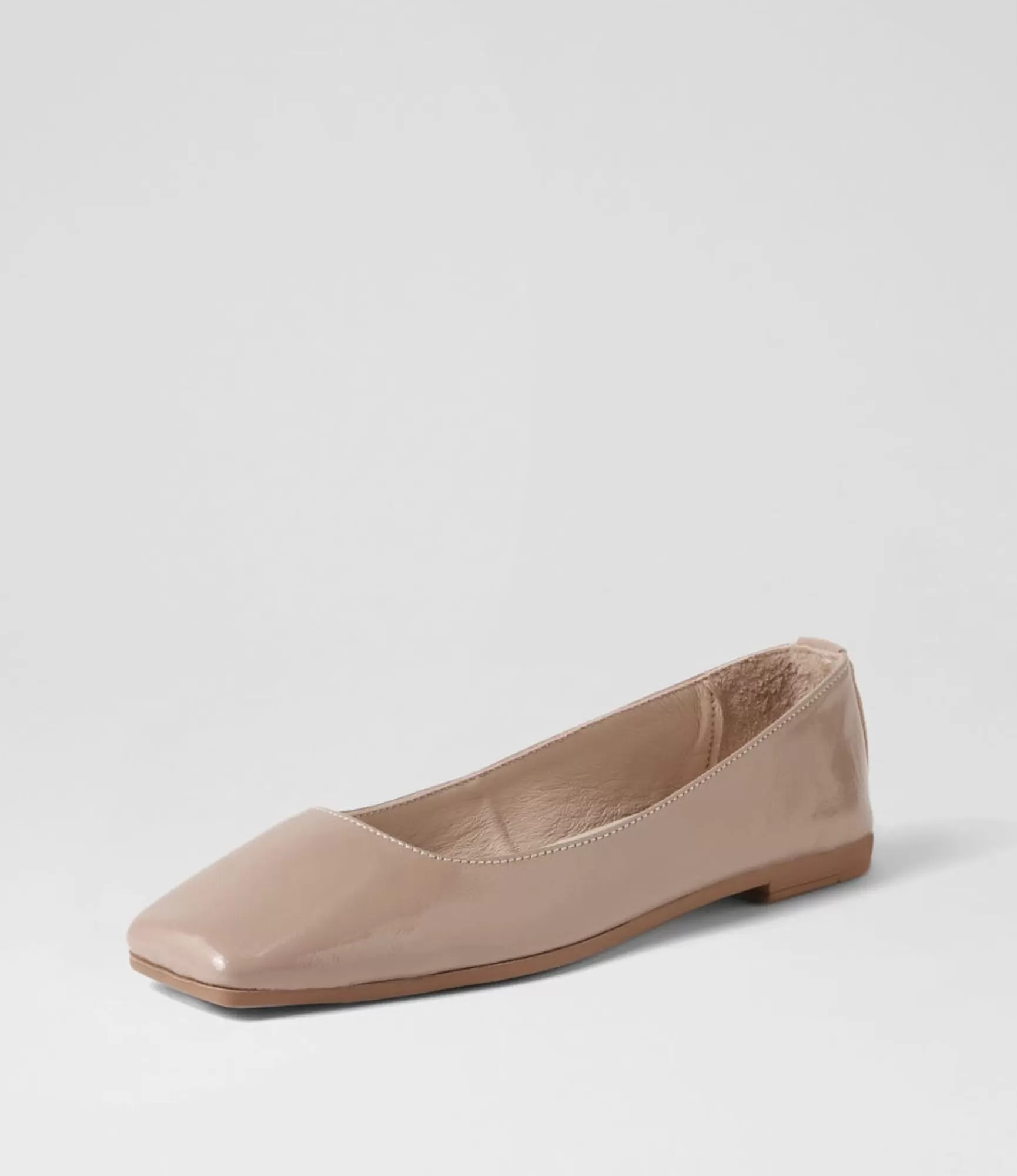 Best Midas Shoes Tinker Dark Nude Patent Leather Ballet Flats