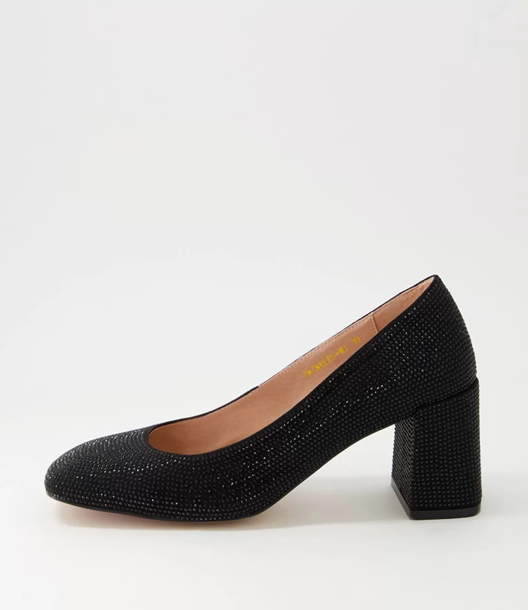 Hot Midas Shoes Twinkles Black Jewels Heels