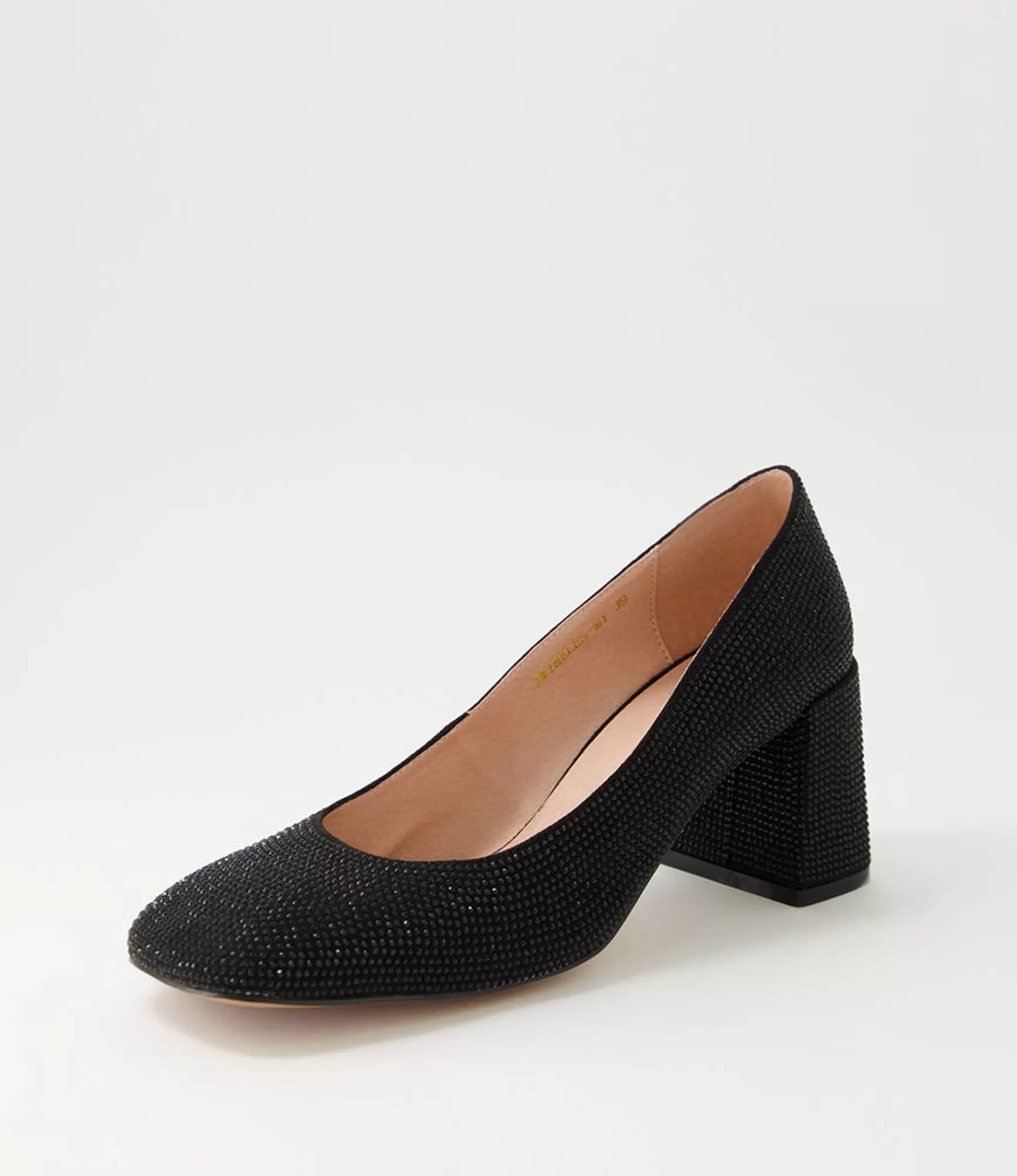 Hot Midas Shoes Twinkles Black Jewels Heels