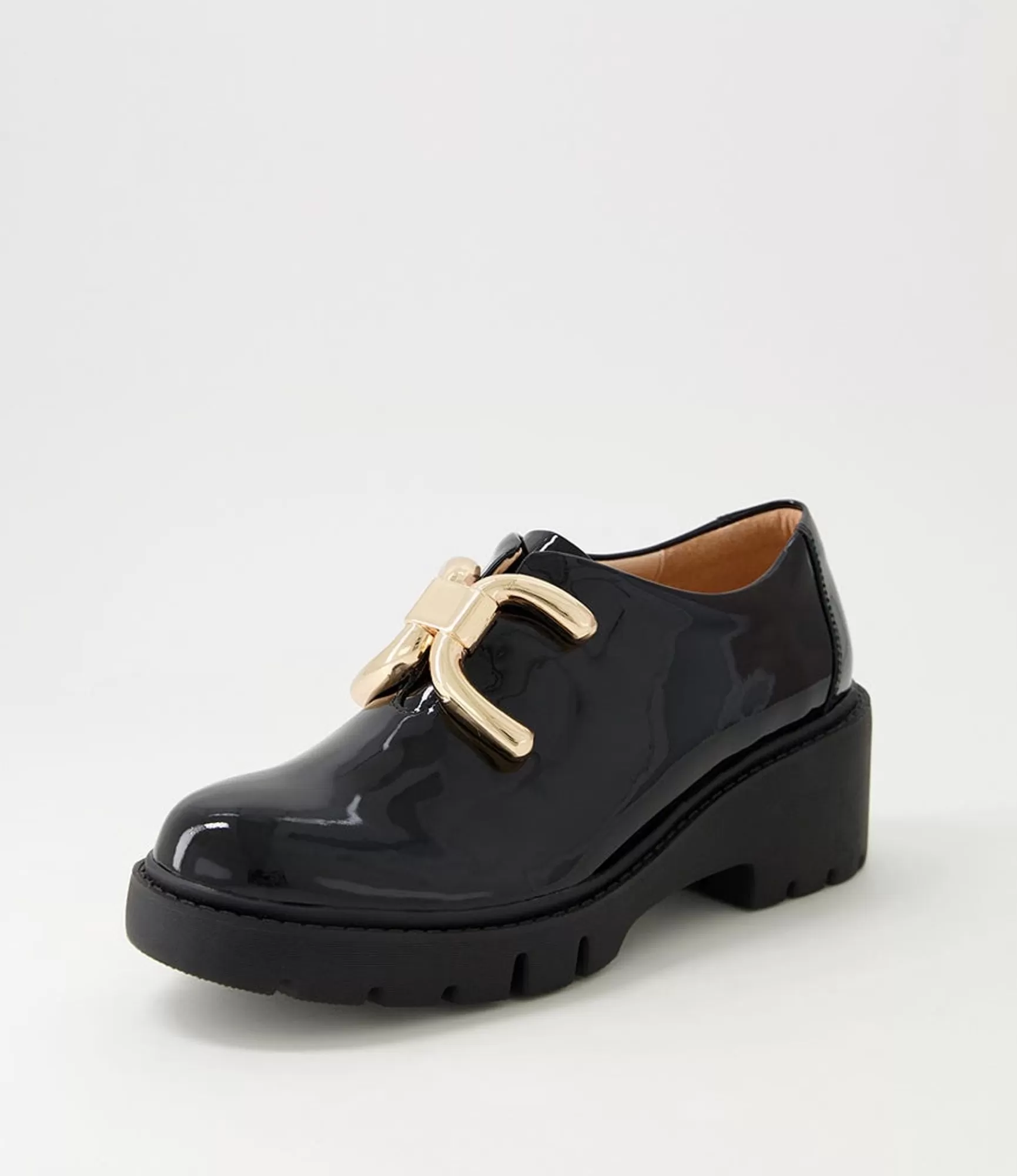 New Midas Shoes Ubert Black Patent Leather Heels