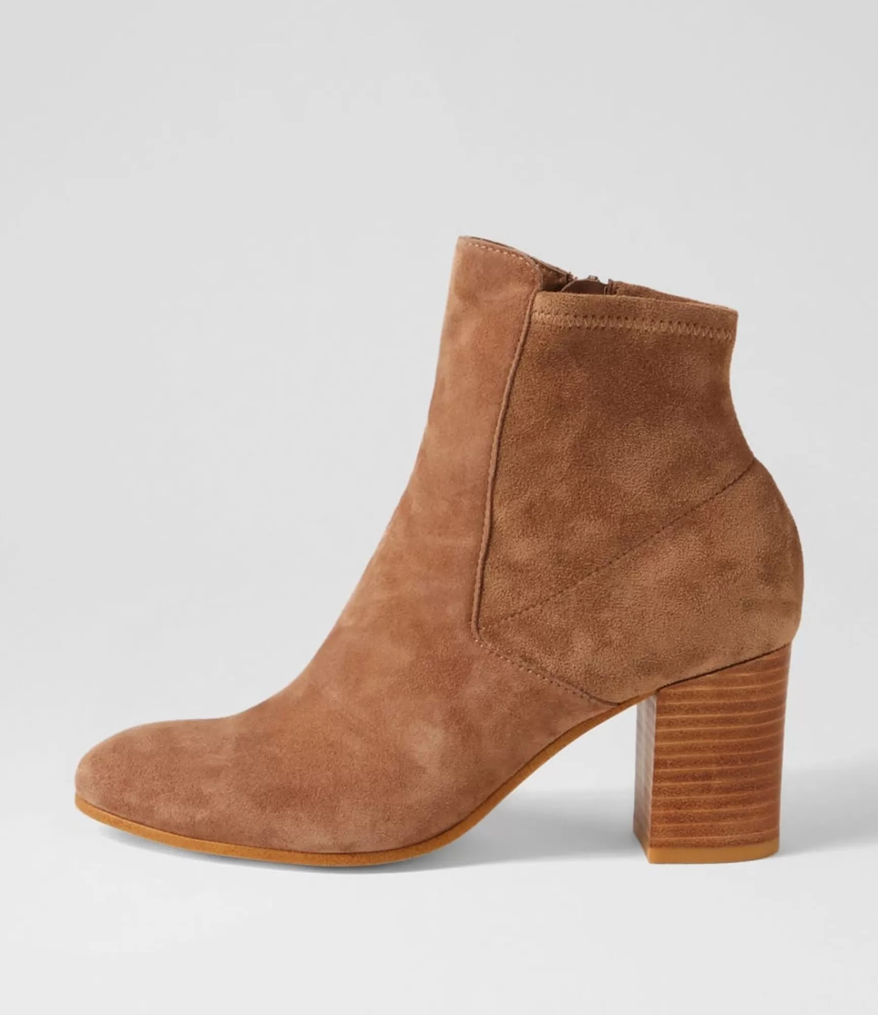 Best Sale Midas Shoes Uluv Light Choc Stretch Microsuede Ankle Boots