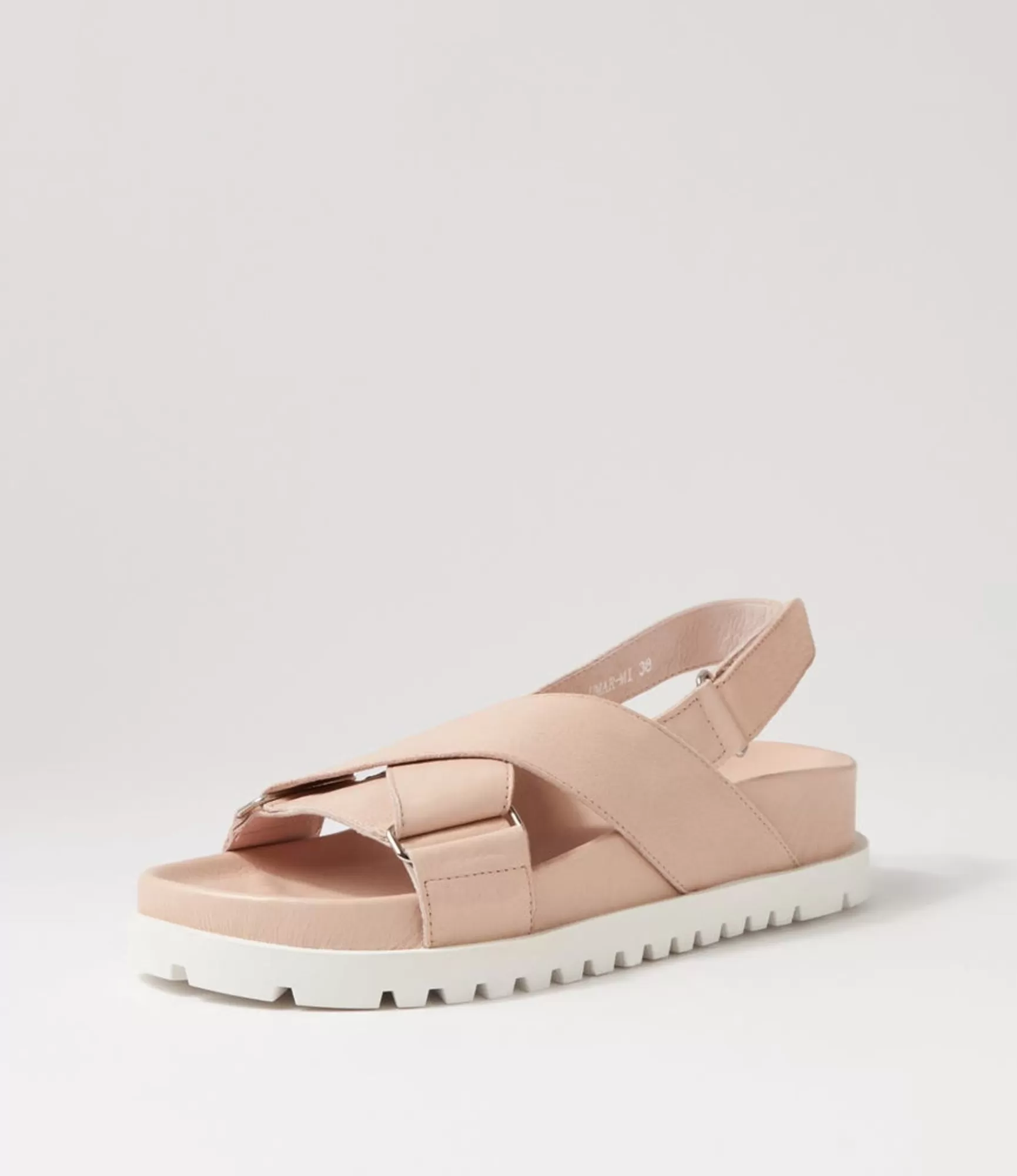 Hot Midas Shoes Umar Nude White Leather Sandals