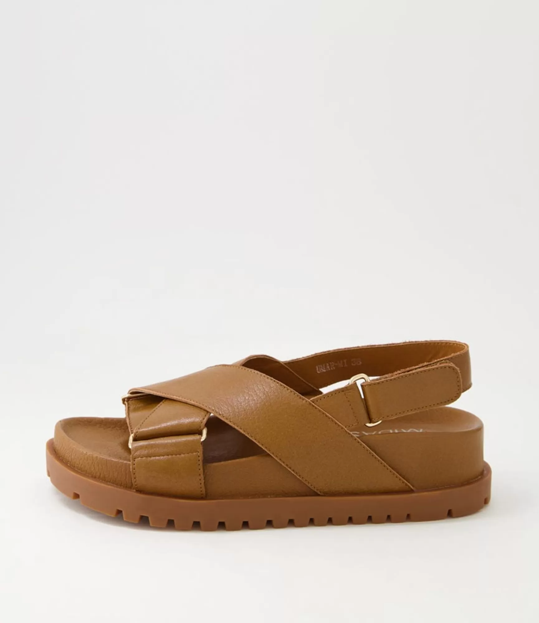 Shop Midas Shoes Umar Toffee Leather Sandals