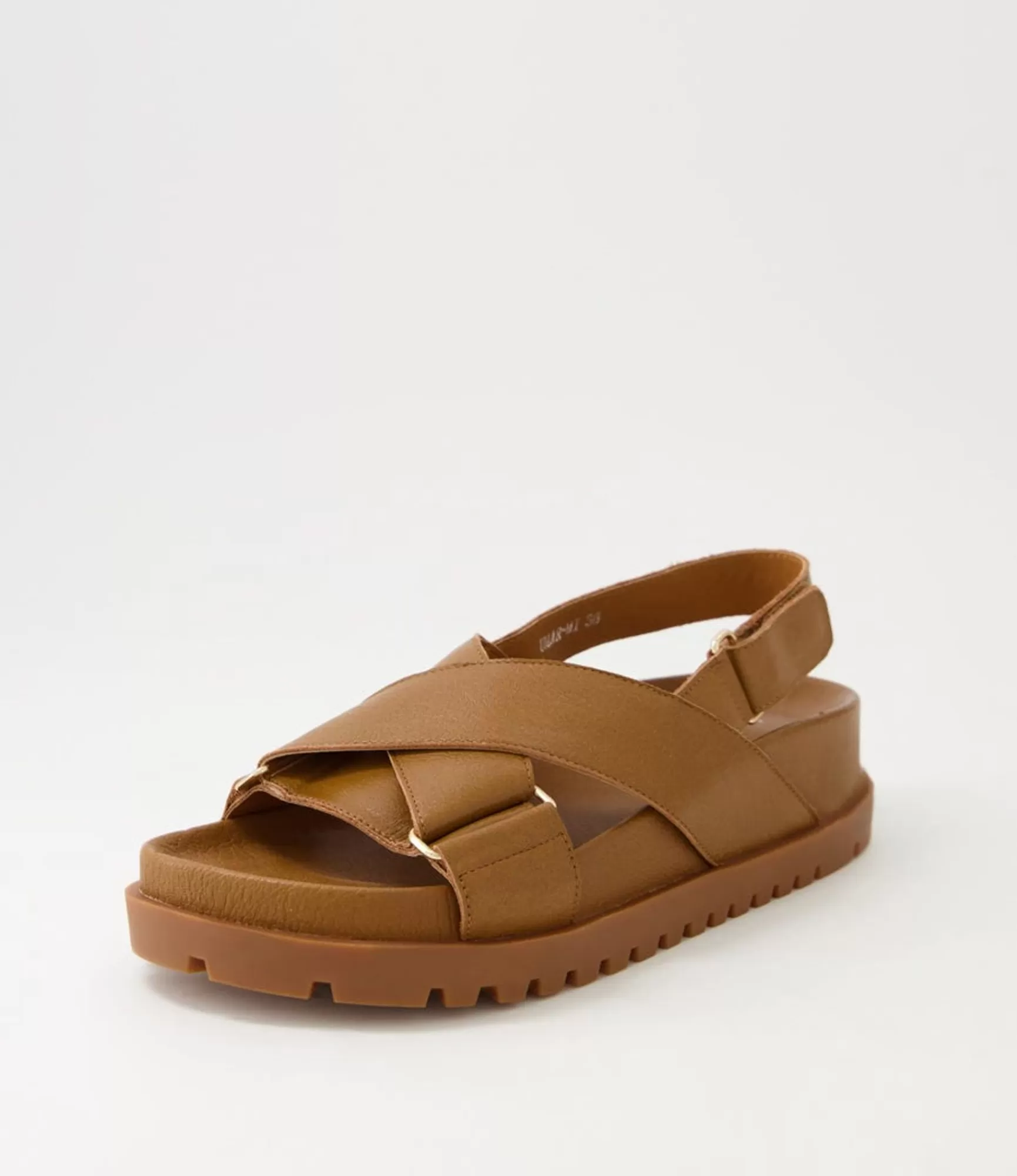 Shop Midas Shoes Umar Toffee Leather Sandals