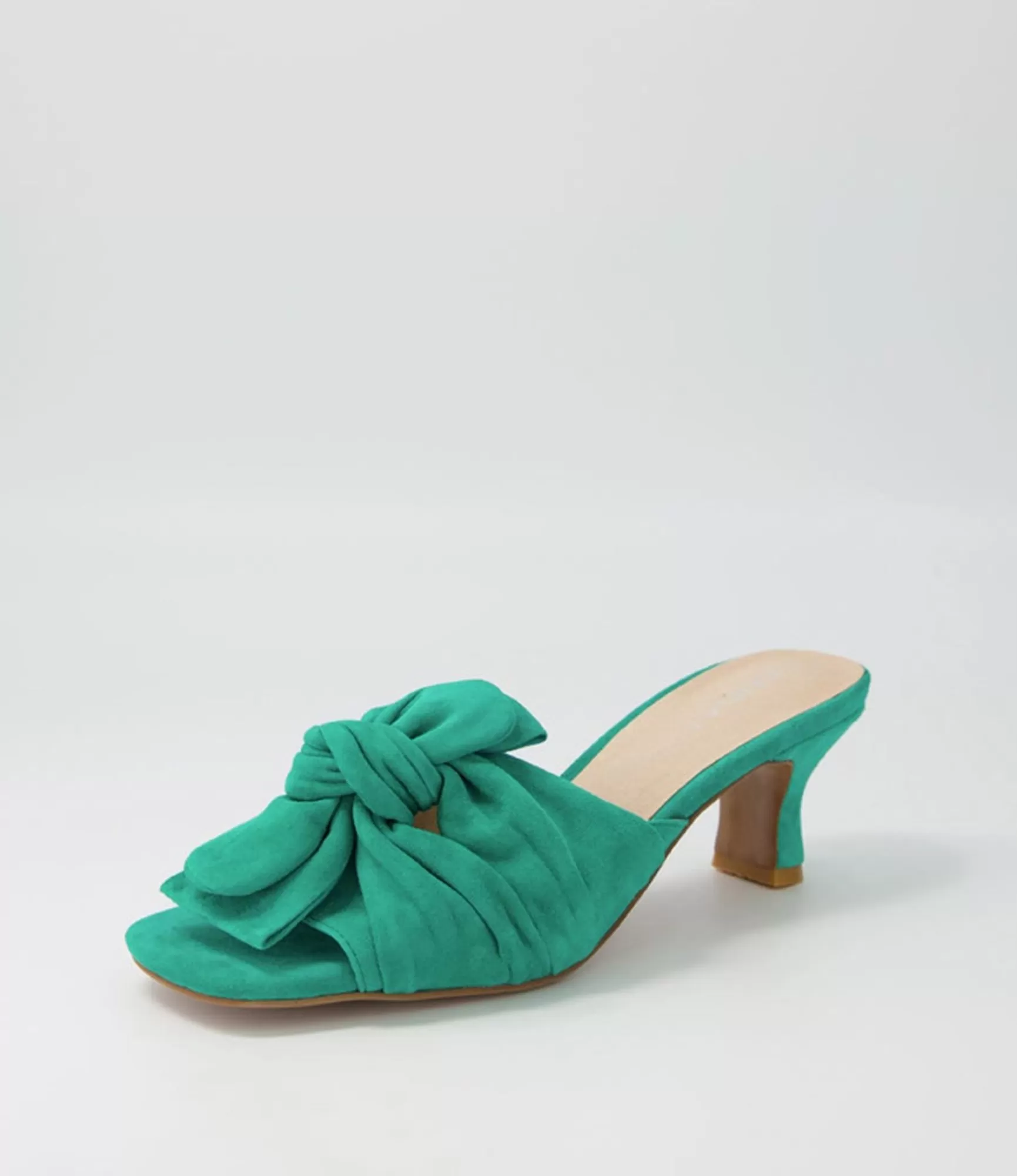 Best Sale Midas Shoes Umay Emerald Suede Slides