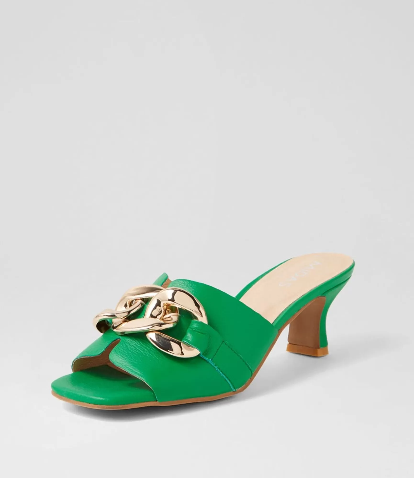 Outlet Midas Shoes Umo Bright Emerald Leather Slides