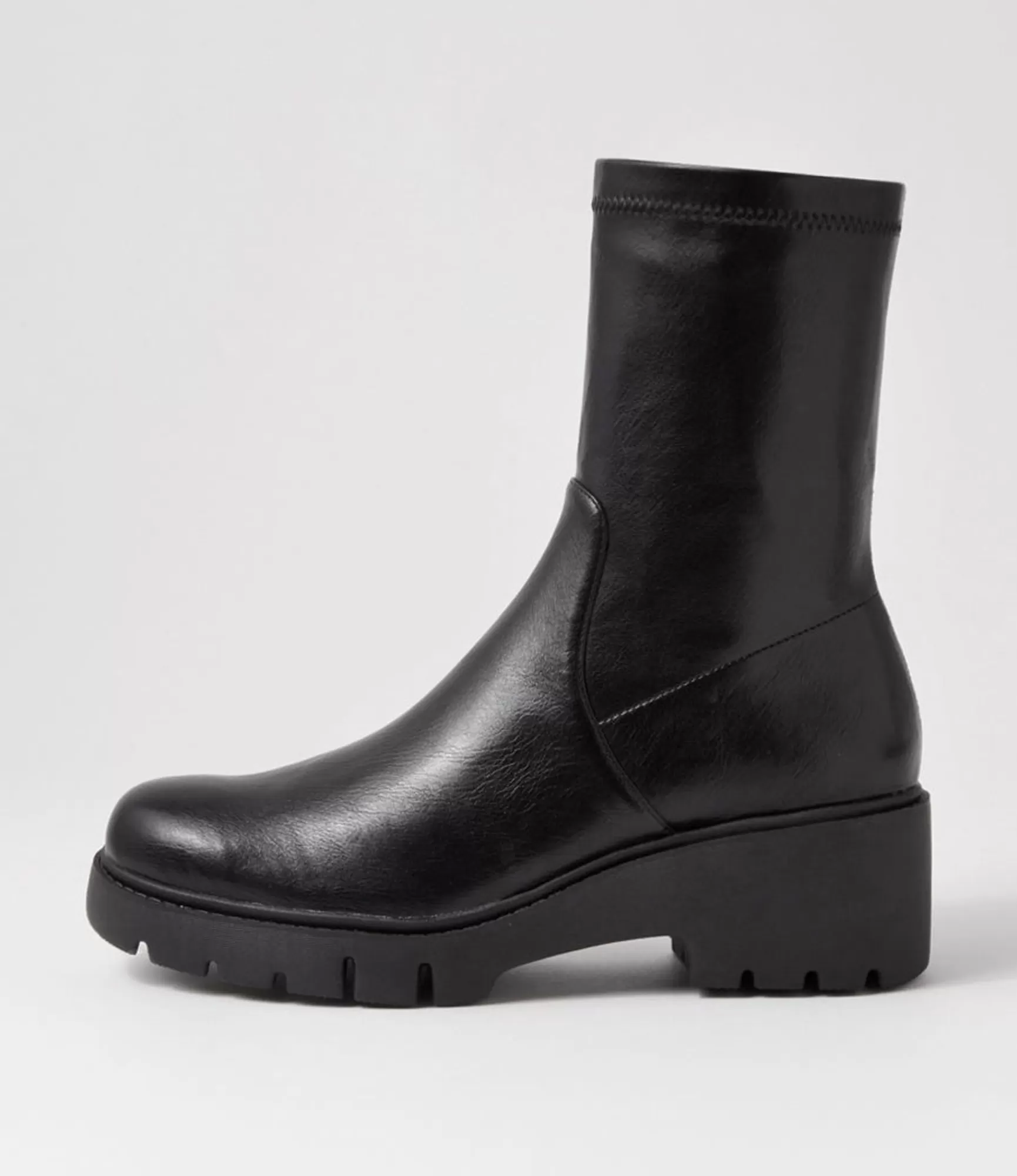 Best Midas Shoes Uner Black Stretch Ankle Boots